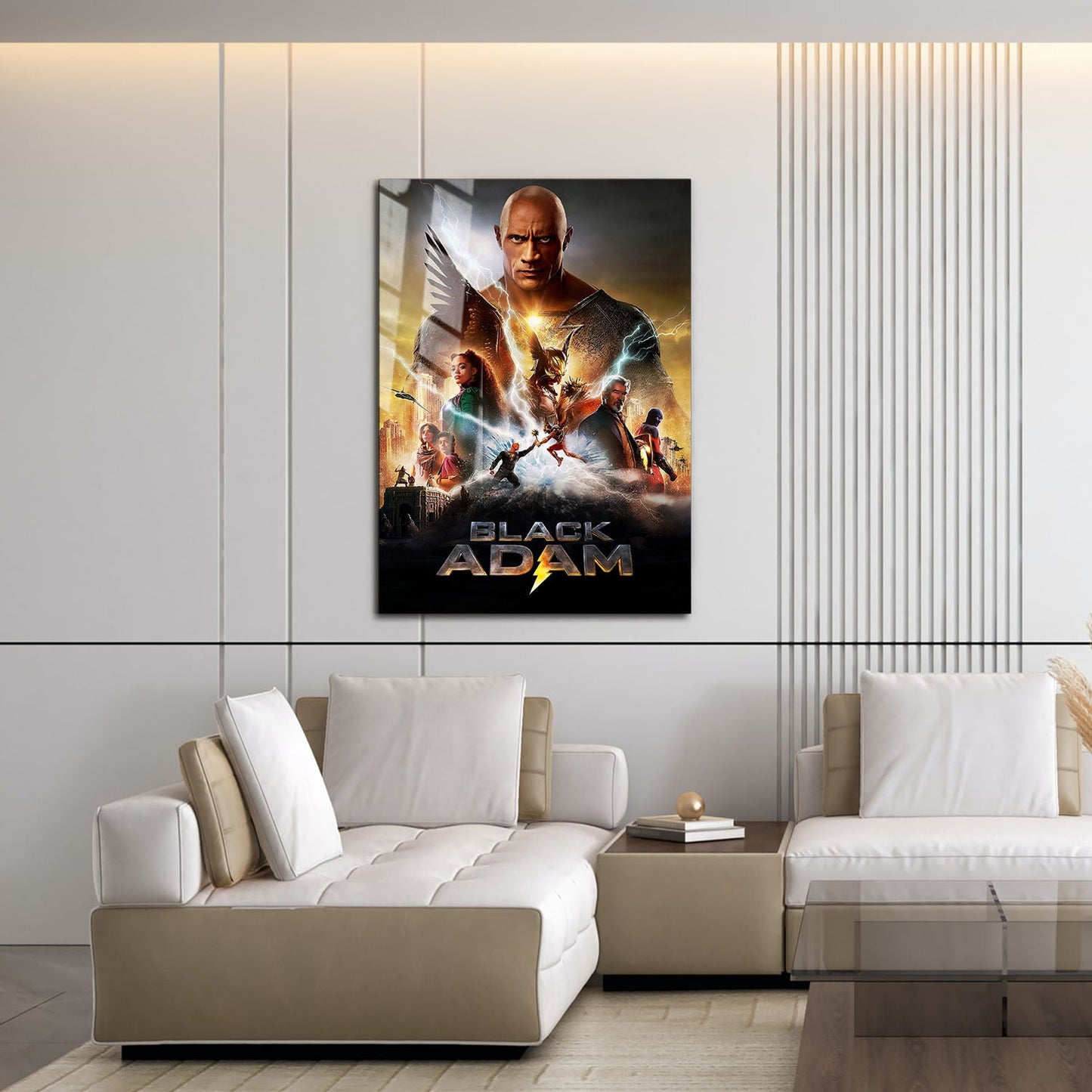 Flex Designs Metal Poster Black Adam 16 x 24" Home Goods - Movie 2022 Movie Metal Poster