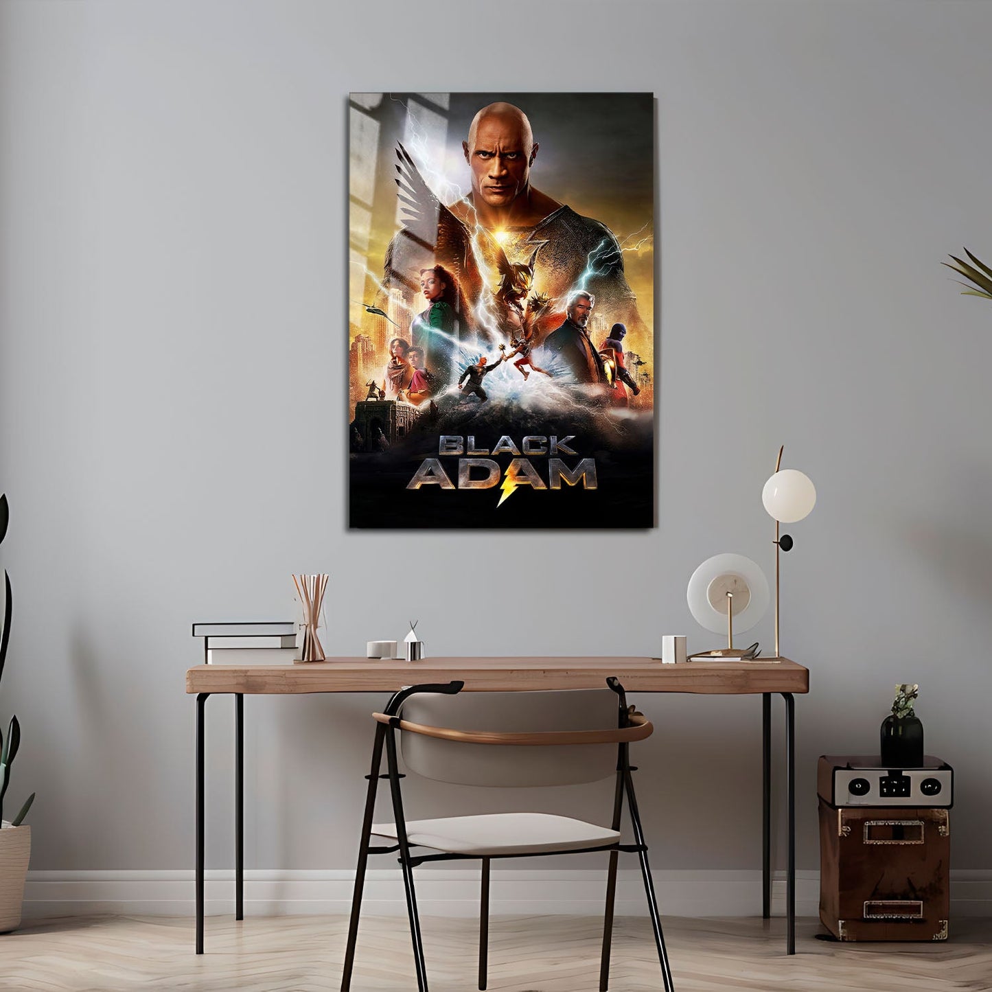 Flex Designs Metal Poster Black Adam 24 x 36" Home Goods - Movie 2022 Movie Metal Poster