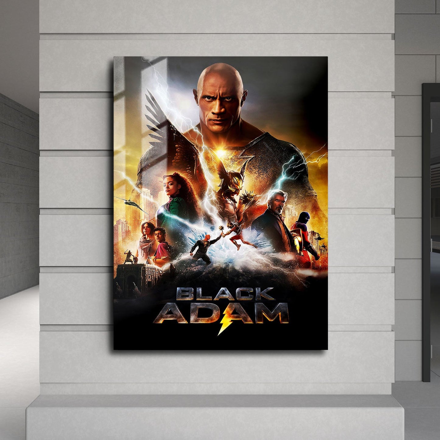 Flex Designs Metal Poster Black Adam 24 x 36" Home Goods - Movie 2022 Movie Metal Poster