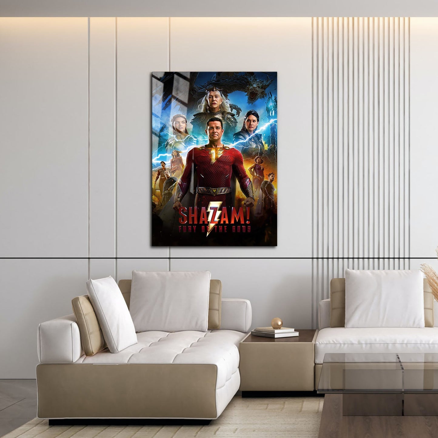 Flex Designs Metal Poster Shazam Fury of the Gods 16 x 24" Home Goods - Movie 2023 Movie Metal Poster