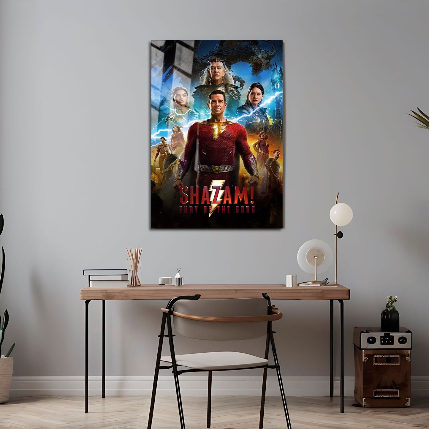 Flex Designs Metal Poster Shazam Fury of the Gods 24 x 36" Home Goods - Movie 2023 Movie Metal Poster