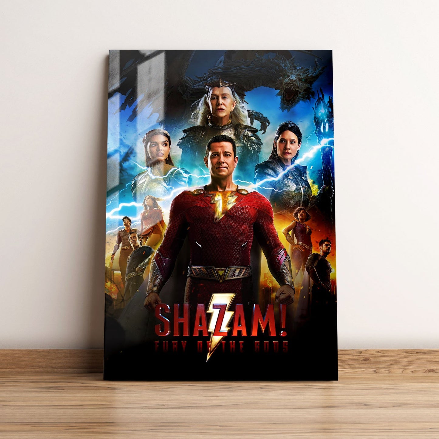 Shazam Fury of the Gods Movie Metal Poster