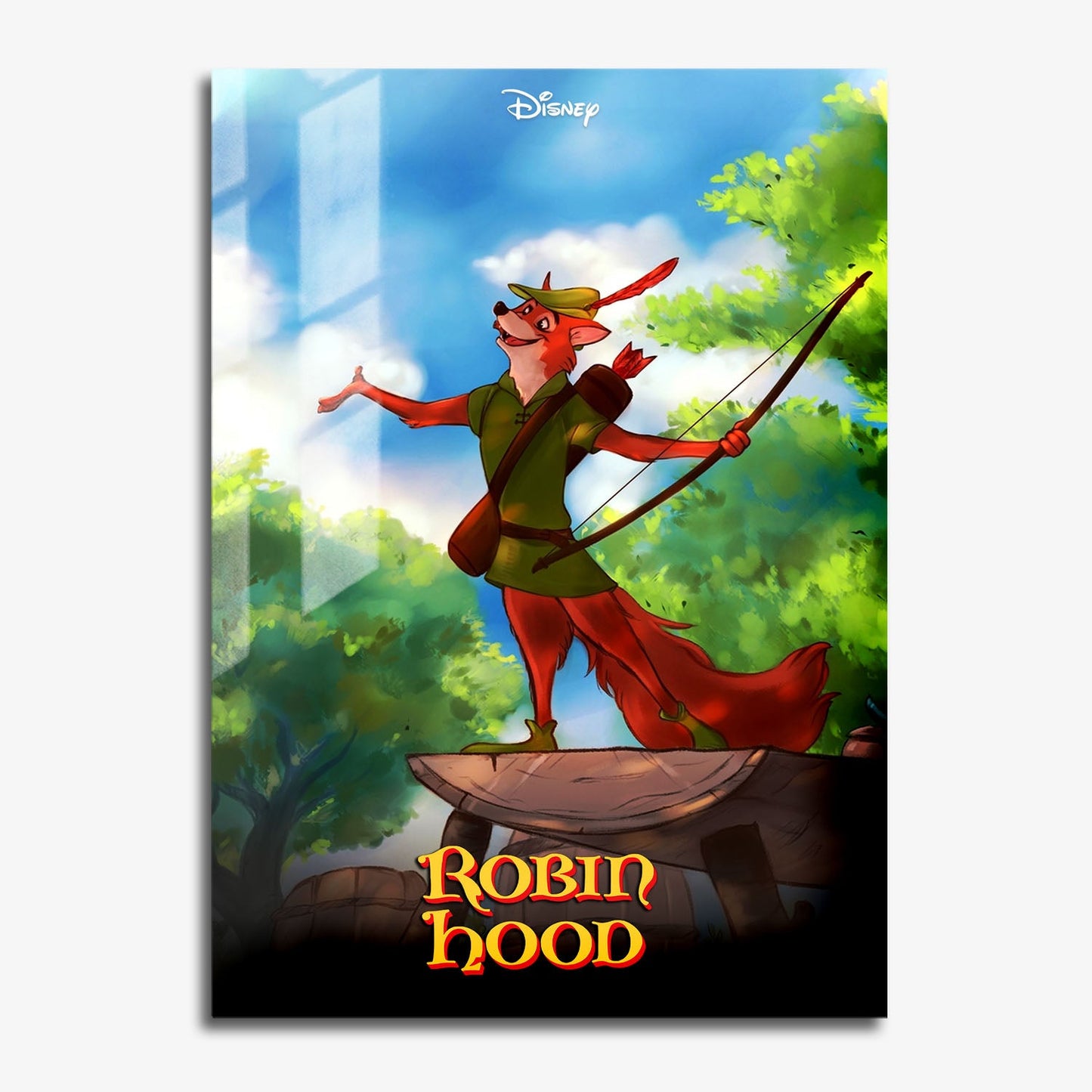 Flex Designs Metal Poster Robin Hood 11 x 17" Home Goods - Movie 1973 Movie Metal Poster
