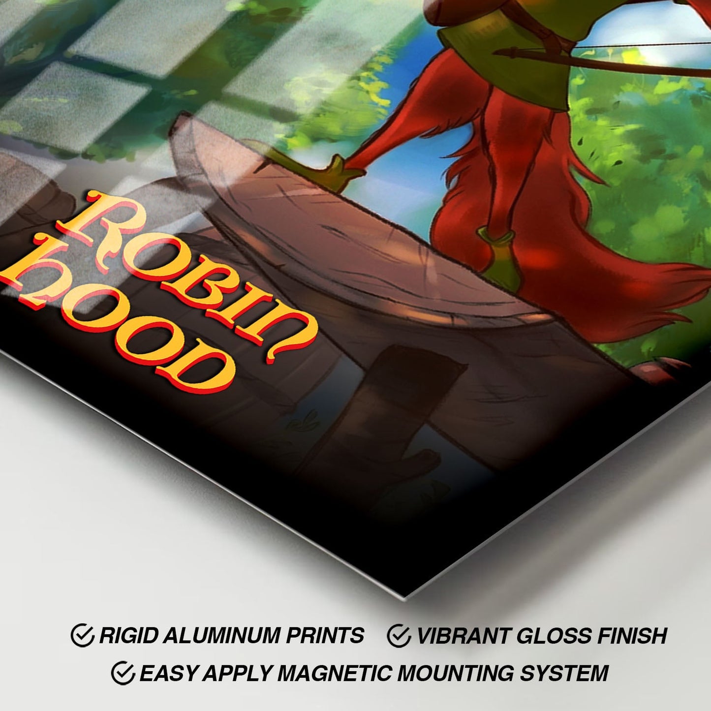 Flex Designs Metal Poster Robin Hood 11 x 17" Home Goods - Movie 1973 Movie Metal Poster