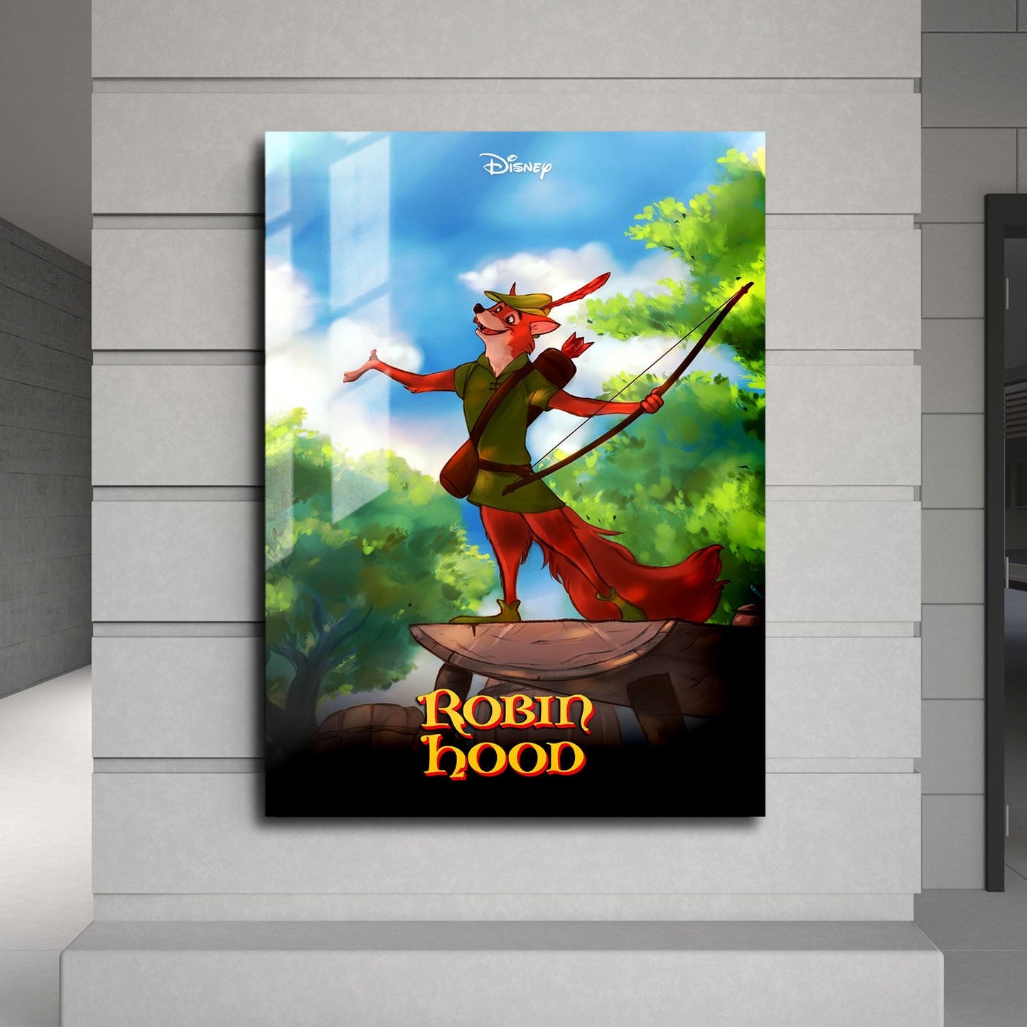 Flex Designs Metal Poster Robin Hood 24 x 36" Home Goods - Movie 1973 Movie Metal Poster