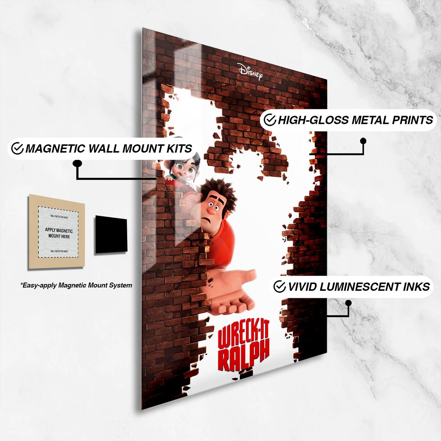 Flex Designs Metal Poster Wreck-It Ralph 16 x 24" Home Goods - Movie 2012 Movie Metal Poster
