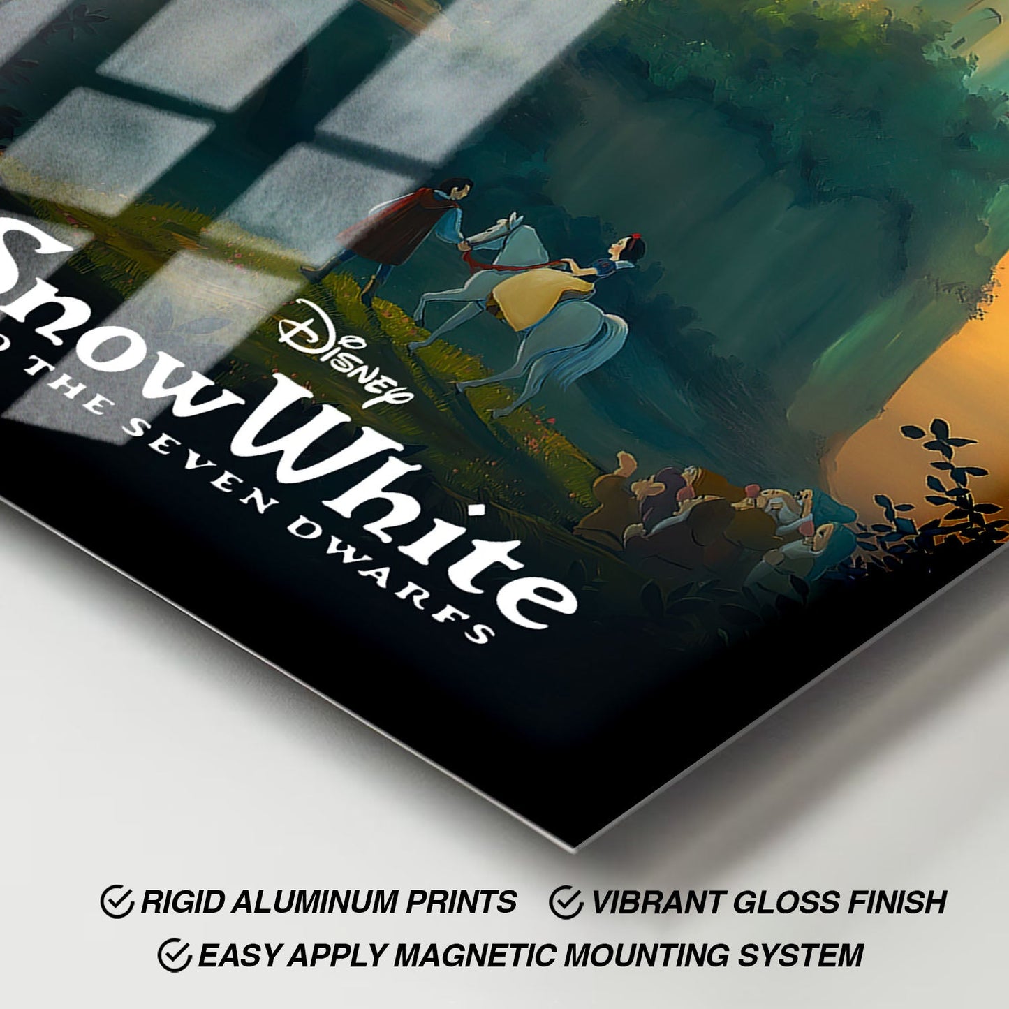Flex Designs Metal Poster Snow White and the Seven Dwarfs Classic 11 x 17" Home Goods - Movie 1938 Movie Metal Poster