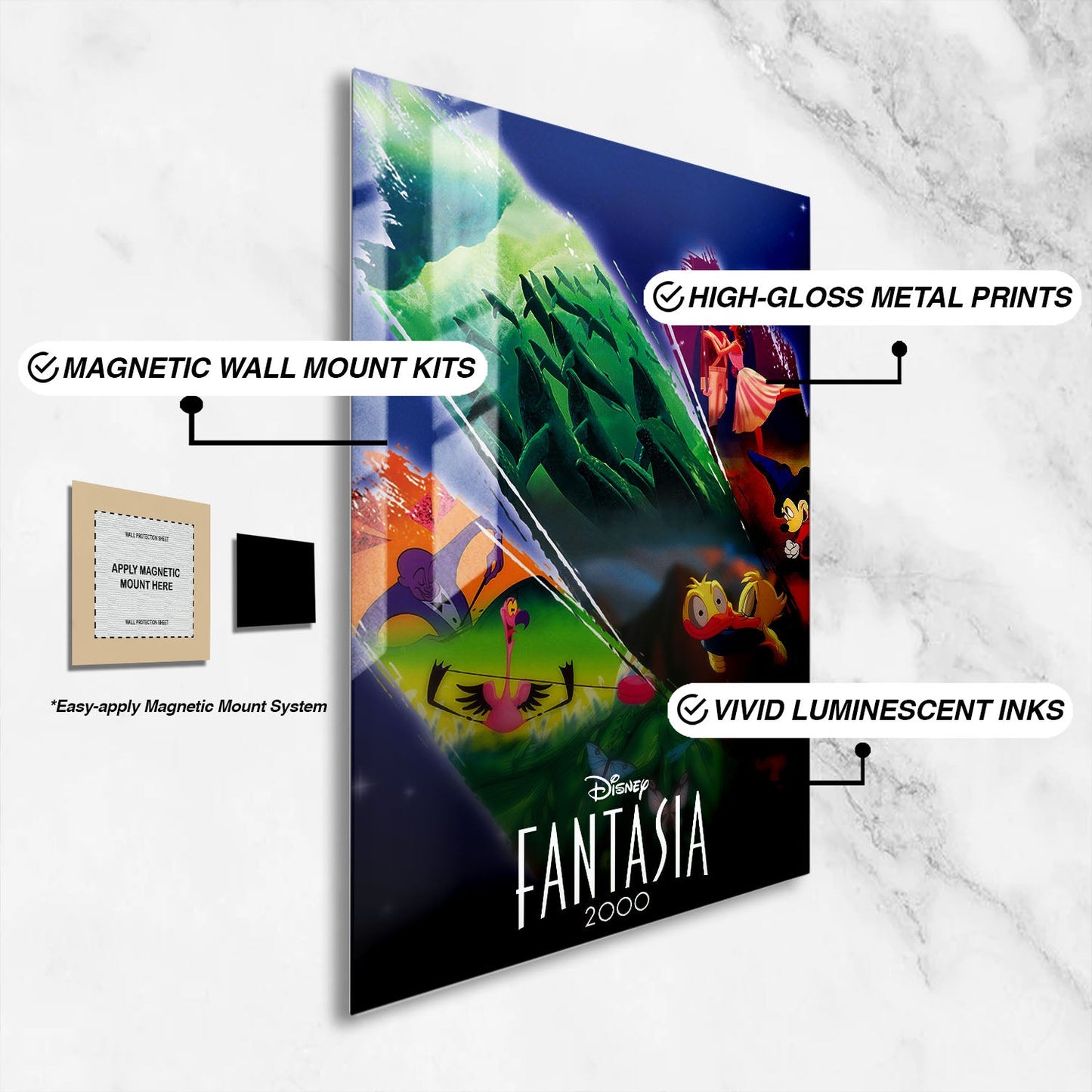 Flex Designs Metal Poster Fantasia 2000 Classic 16 x 24" Home Goods - Movie 2000 Movie Metal Poster