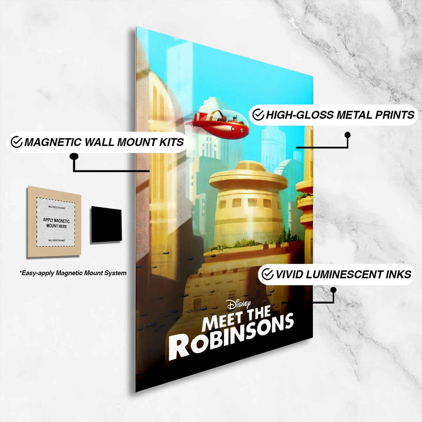 Flex Designs Metal Poster Meet the Robinsons Classic 16 x 24" Home Goods - Movie 2007 Movie Metal Poster