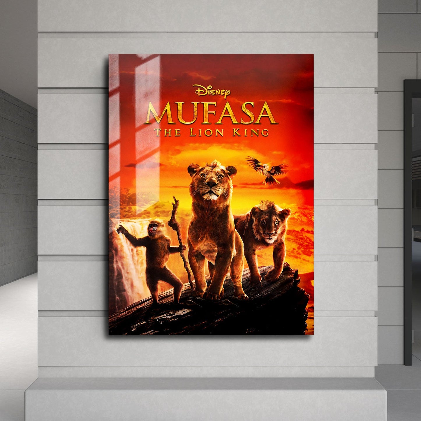 Flex Designs Metal Poster Mufasa The Lion King Live Action 24 x 36" Home Goods - Movie 2024 Movie Metal Poster