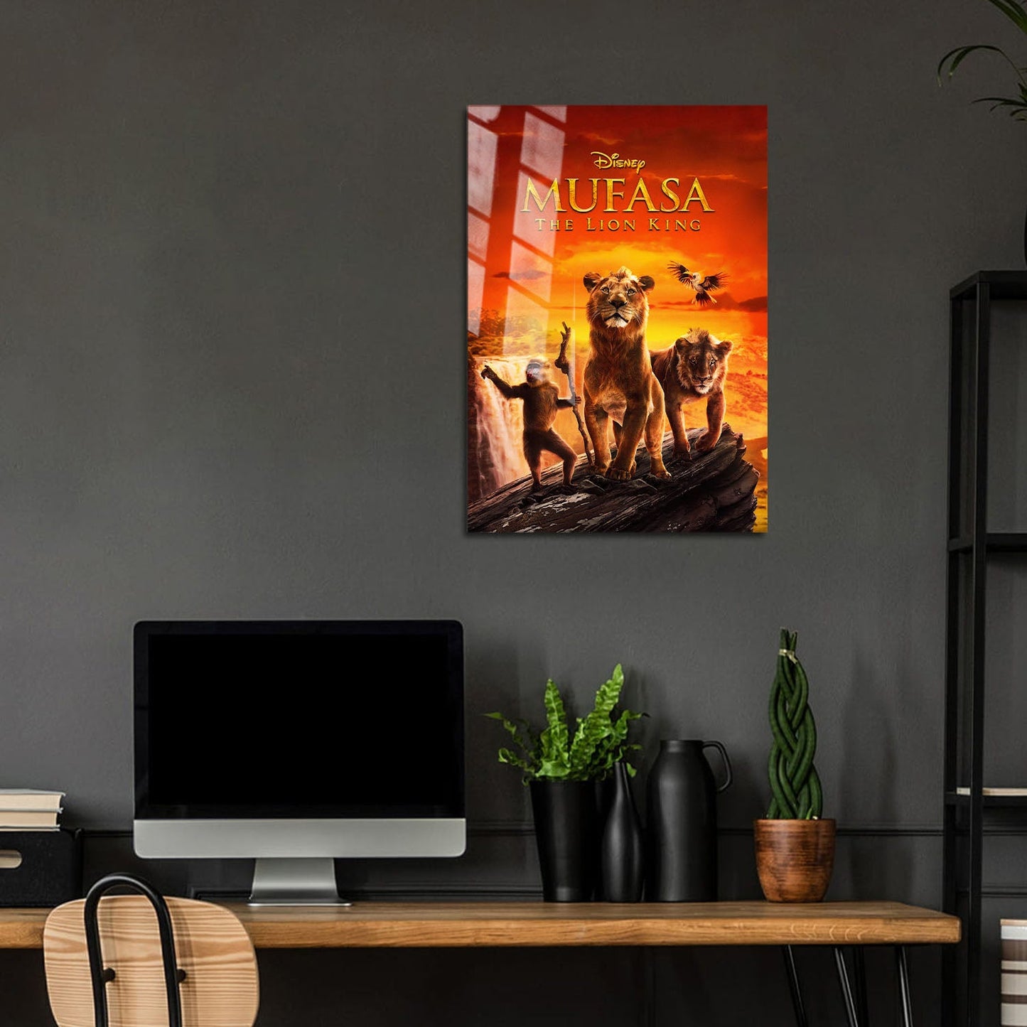 Flex Designs Metal Poster Mufasa The Lion King Live Action 5 x 7" Home Goods - Movie 2024 Movie Metal Poster