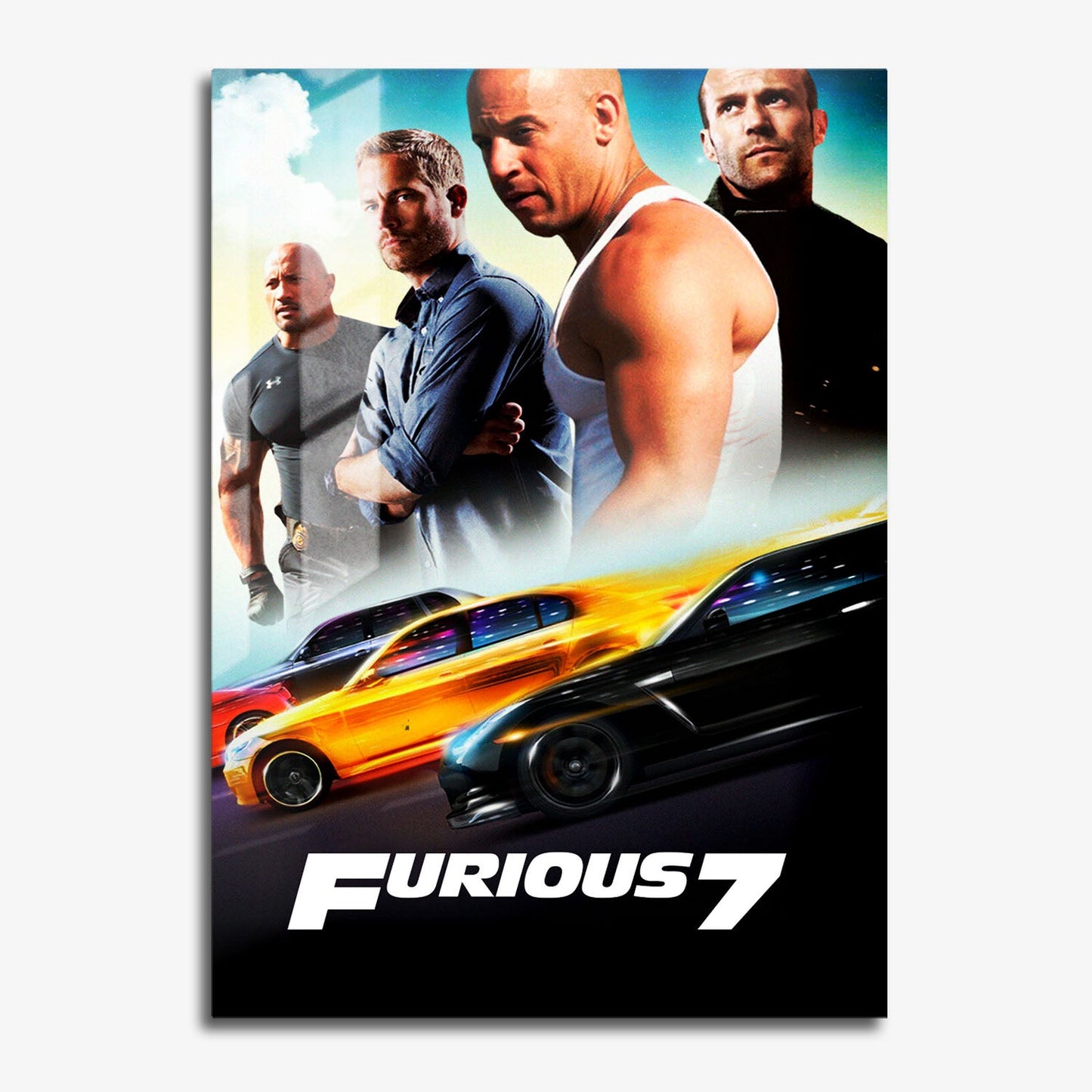 Flex Designs Metal Poster Furious 7 Classic 11 x 17" Home Goods - Movie 2015 Movie Metal Poster
