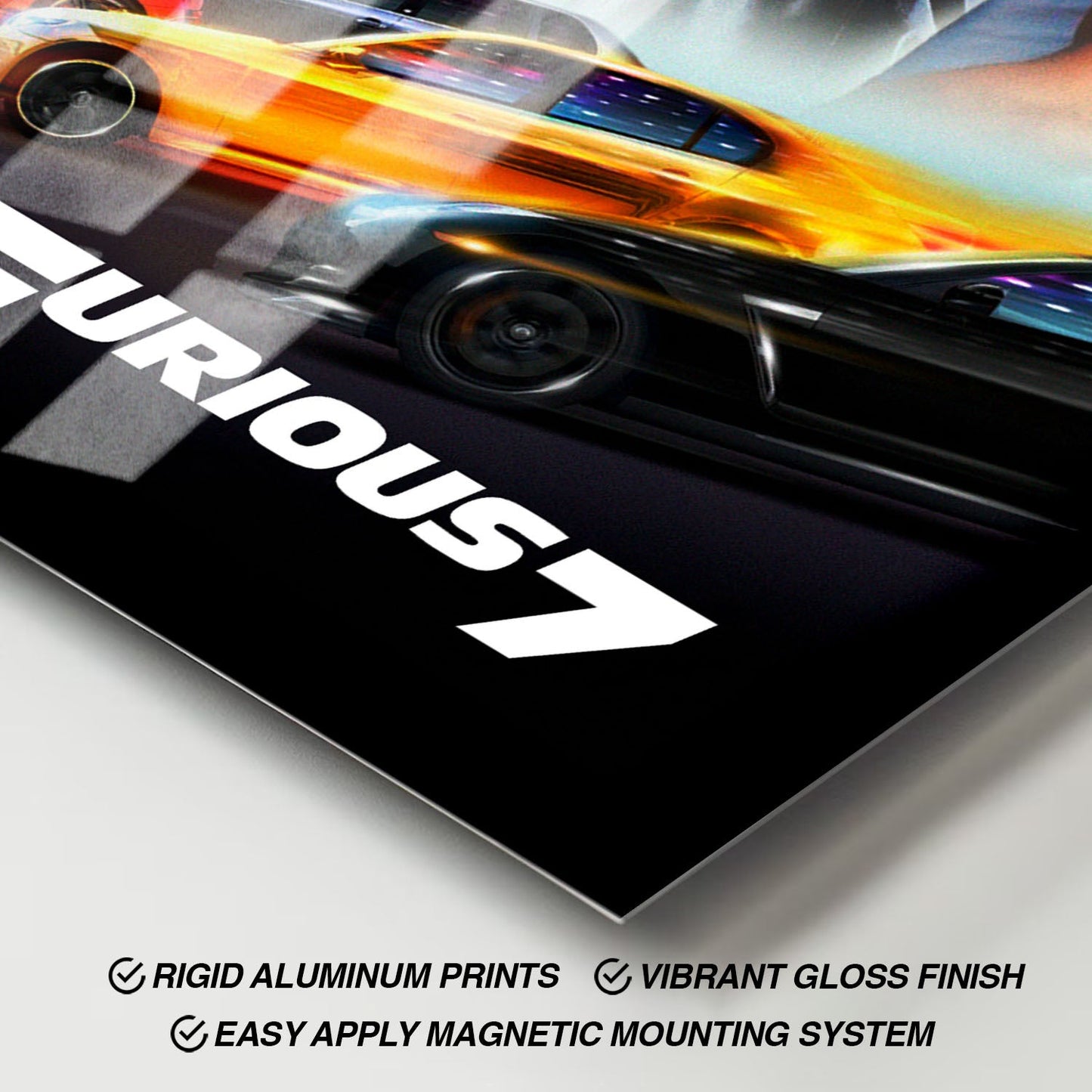 Flex Designs Metal Poster Furious 7 Classic 11 x 17" Home Goods - Movie 2015 Movie Metal Poster