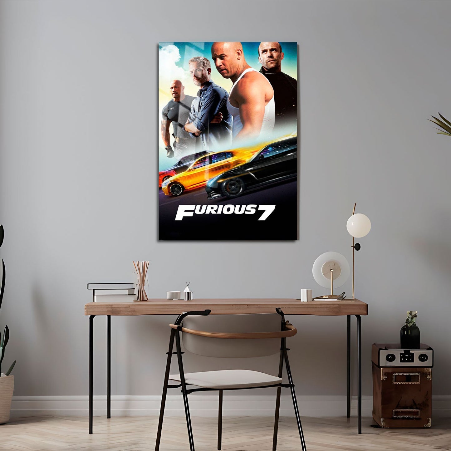 Flex Designs Metal Poster Furious 7 Classic 24 x 36" Home Goods - Movie 2015 Movie Metal Poster