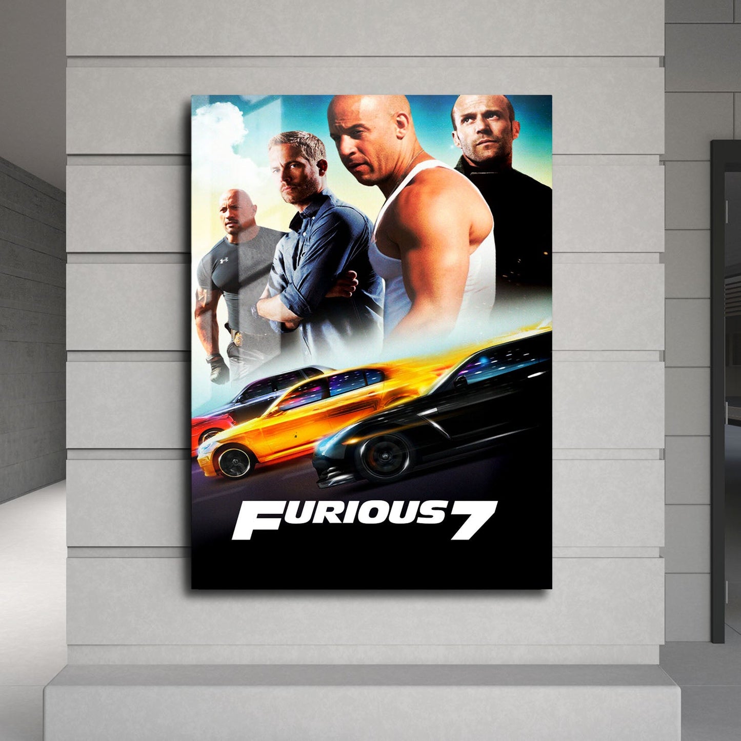 Flex Designs Metal Poster Furious 7 Classic 24 x 36" Home Goods - Movie 2015 Movie Metal Poster