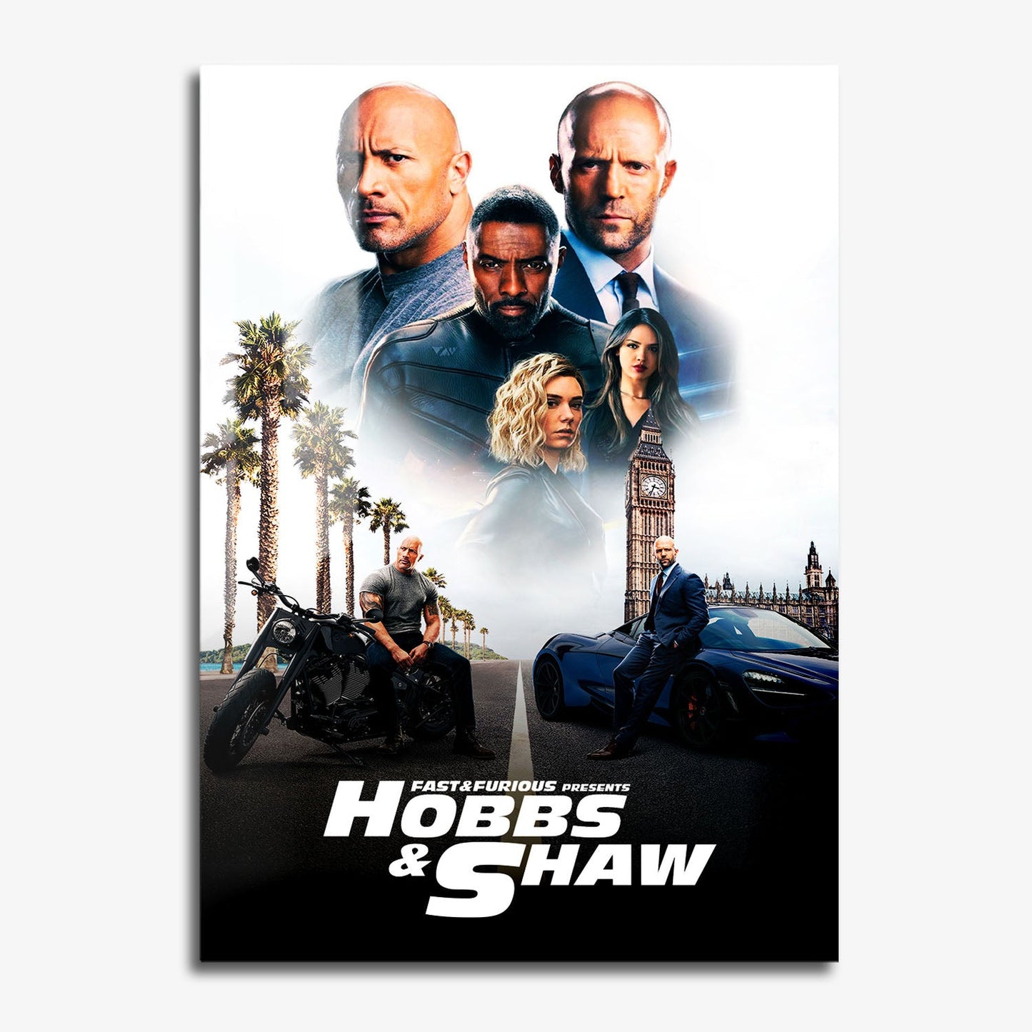 Flex Designs Metal Poster Fast Furious Presents Hobbs Shaw Classic 11 x 17" Home Goods - Movie 2019 Movie Metal Poster