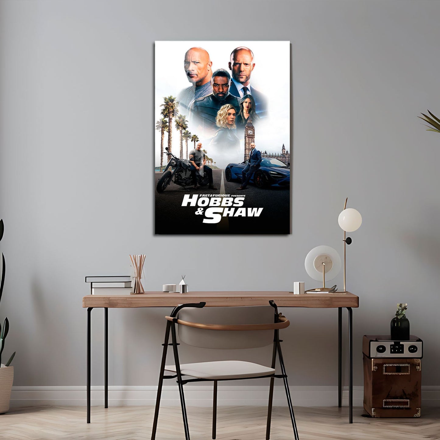 Flex Designs Metal Poster Fast Furious Presents Hobbs Shaw Classic 24 x 36" Home Goods - Movie 2019 Movie Metal Poster