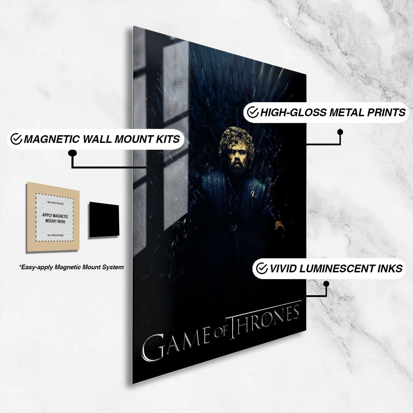 Flex Designs Metal Poster Game of Thrones Tyrion Lannister Classic 16 x 24" Home Goods - TV Show 2011 TV Show Metal Poster