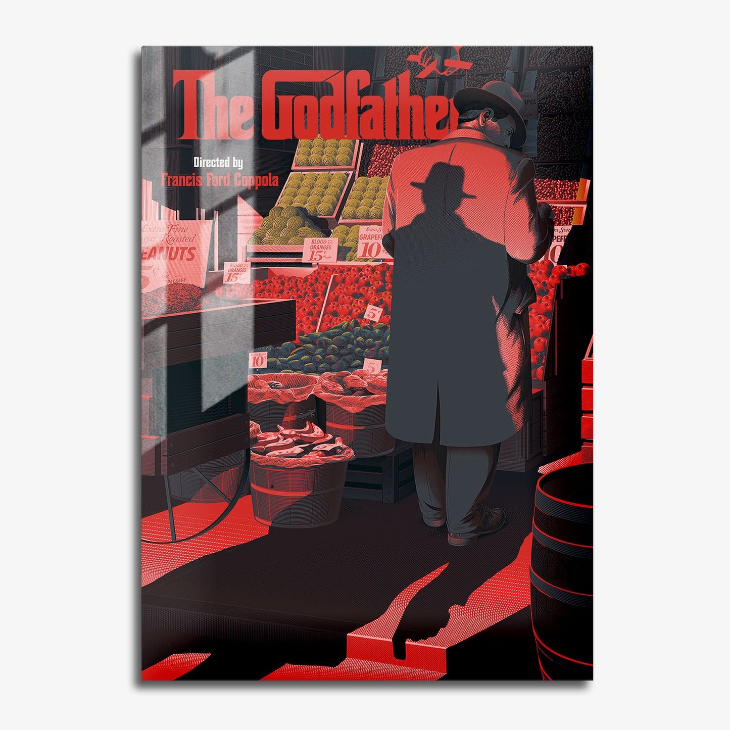 Flex Designs Metal Poster The Godfather Minimalist 11 x 17" Home Goods - Movie 1972 Movie Metal Poster
