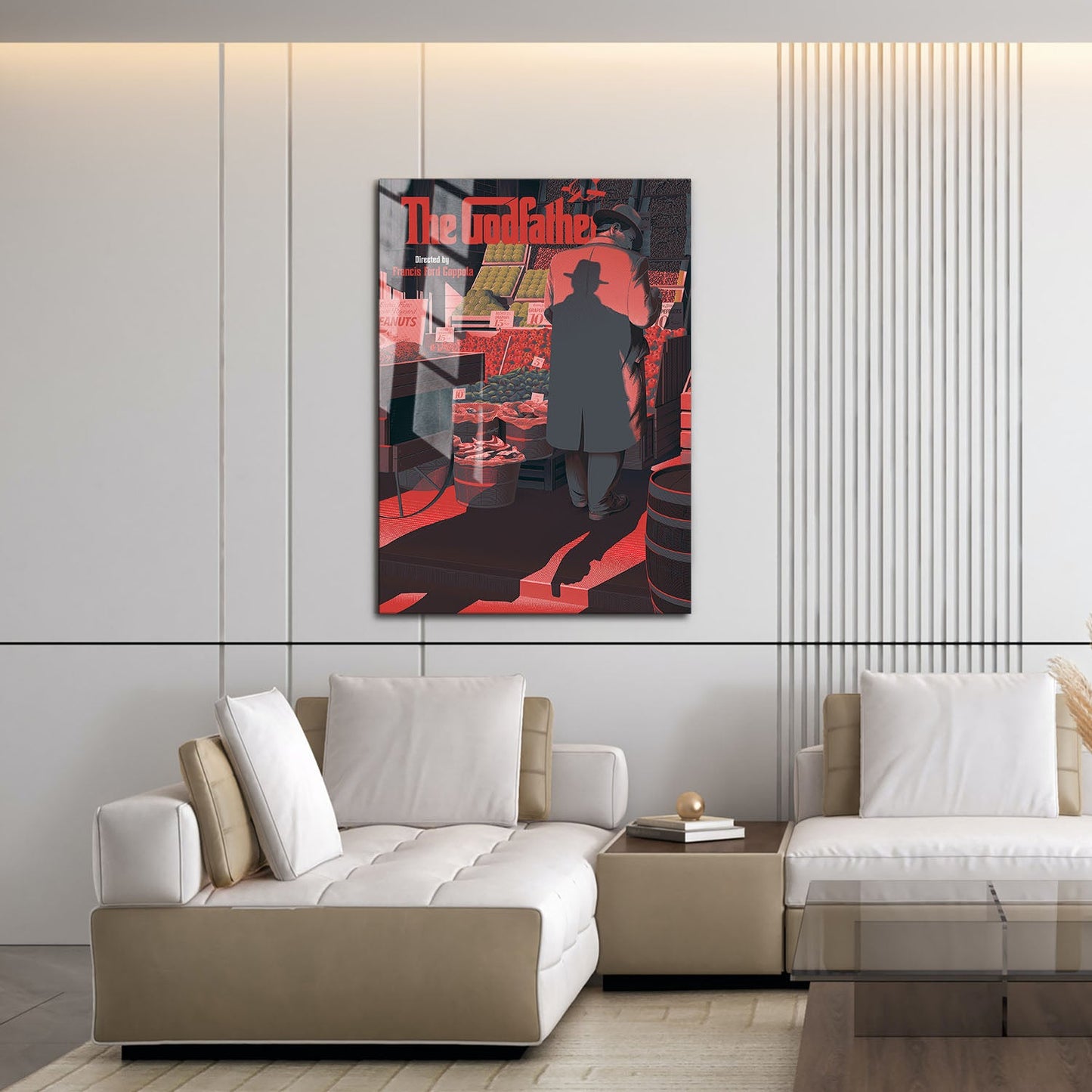 Flex Designs Metal Poster The Godfather Minimalist 16 x 24" Home Goods - Movie 1972 Movie Metal Poster