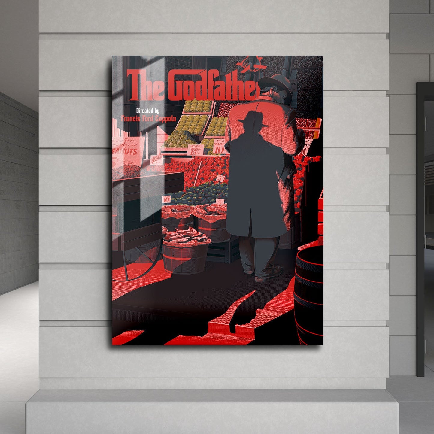 Flex Designs Metal Poster The Godfather Minimalist 24 x 36" Home Goods - Movie 1972 Movie Metal Poster