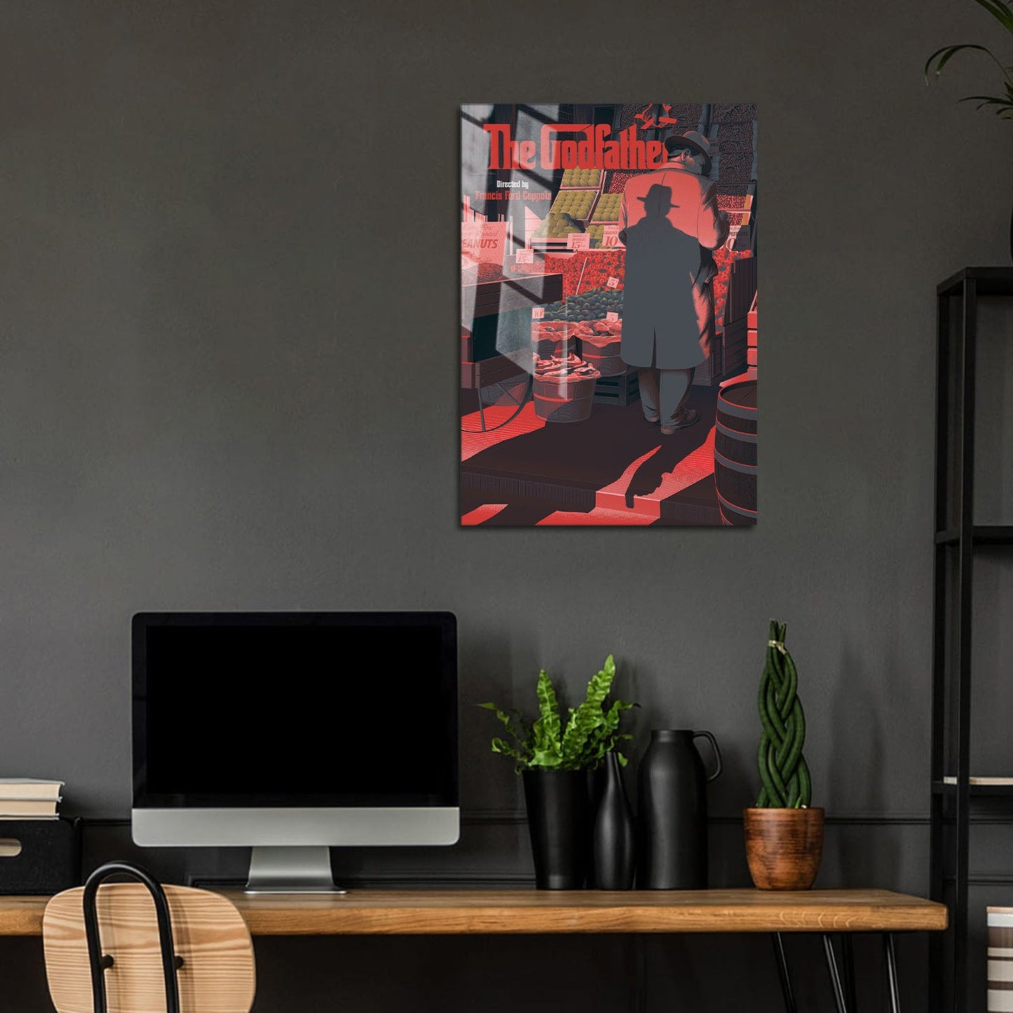 Flex Designs Metal Poster The Godfather Minimalist 5 x 7" Home Goods - Movie 1972 Movie Metal Poster