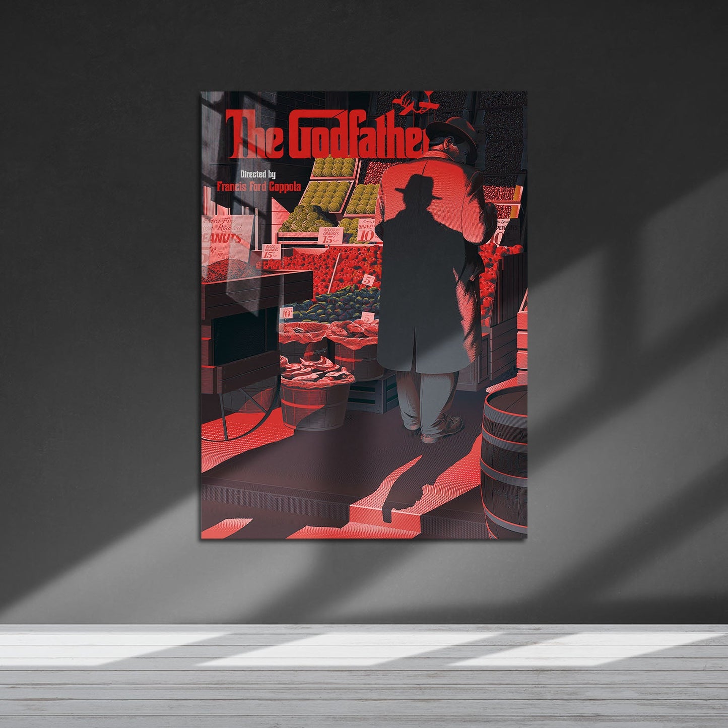 Flex Designs Metal Poster The Godfather Minimalist 5 x 7" Home Goods - Movie 1972 Movie Metal Poster