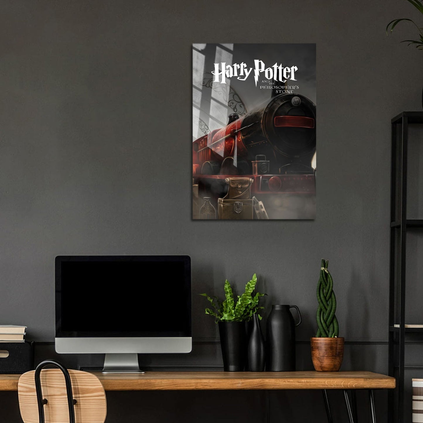 Flex Designs Metal Poster Harry Potter and the Philosophers Stone Minimalist 5 x 7" Home Goods - Movie 2001 Movie Metal Poster