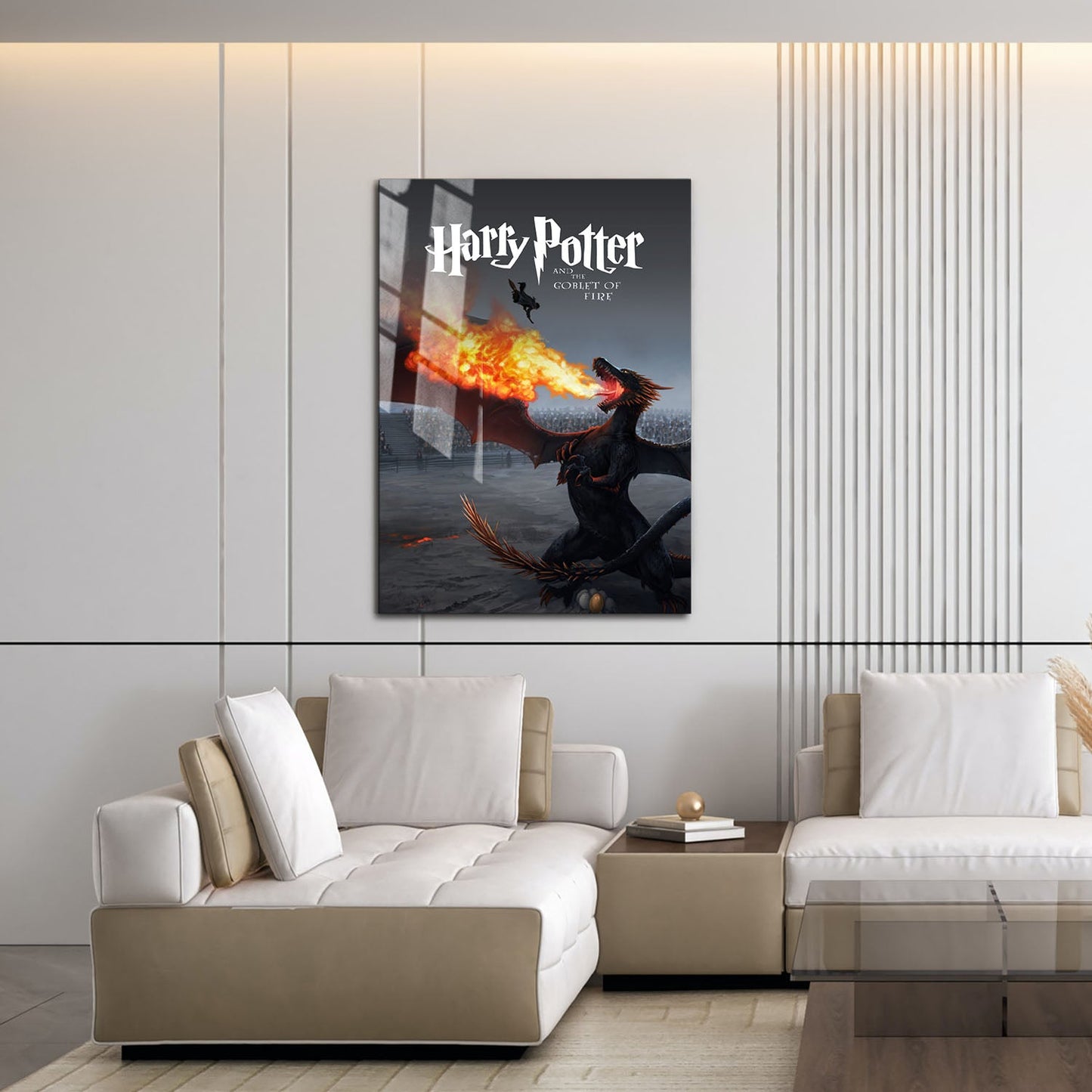 Flex Designs Metal Poster Harry Potter and the Goblet of Fire Minimalist 16 x 24" Home Goods - Movie 2005 Movie Metal Poster