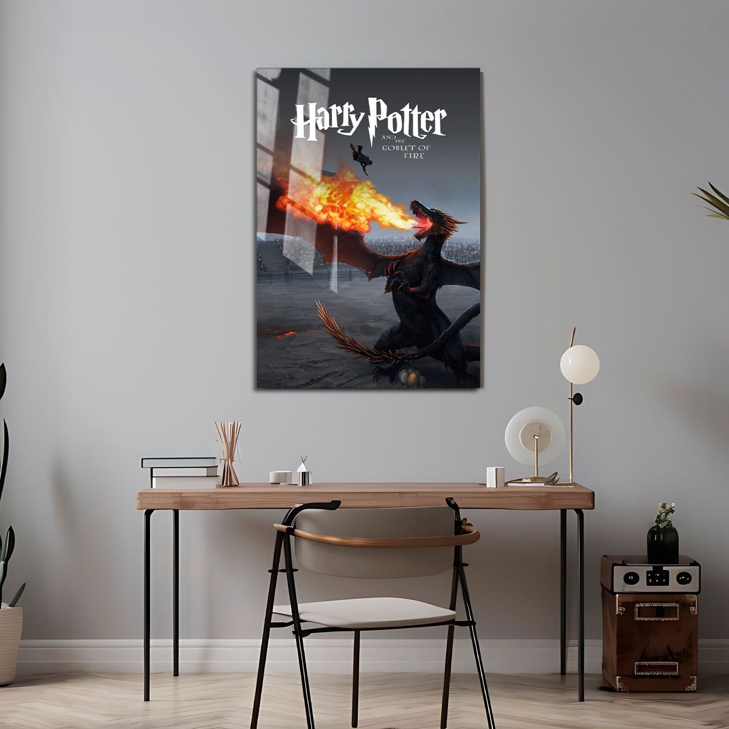 Flex Designs Metal Poster Harry Potter and the Goblet of Fire Minimalist 24 x 36" Home Goods - Movie 2005 Movie Metal Poster