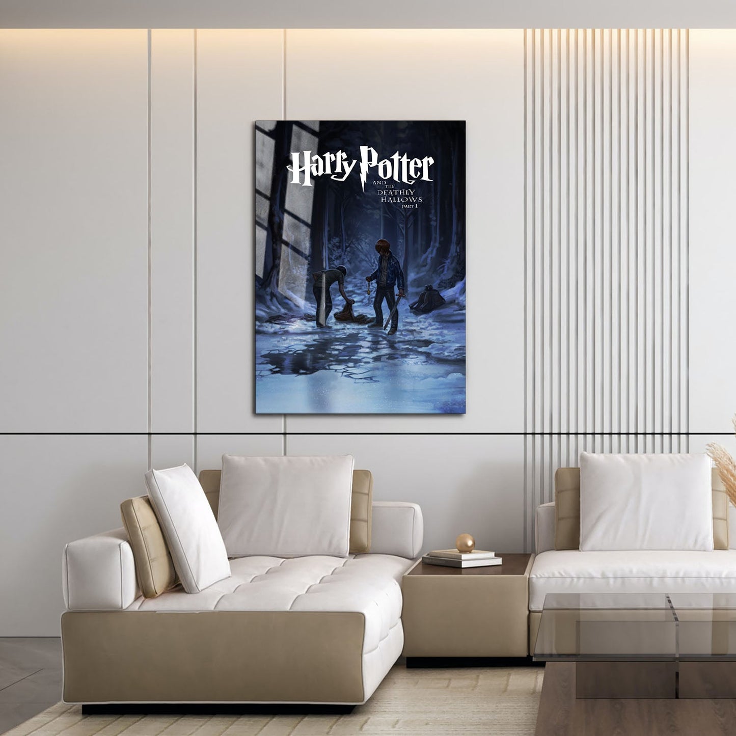 Flex Designs Metal Poster Harry Potter and the Deathly Hallows Part 1 Minimalist 16 x 24" Home Goods - Movie 2010 Movie Metal Poster
