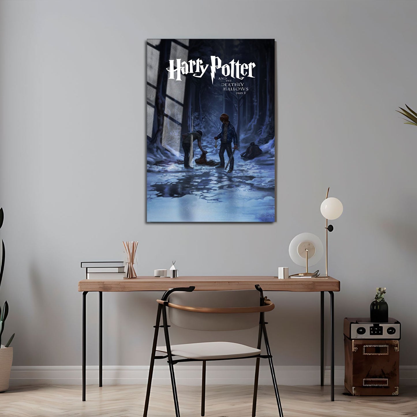 Flex Designs Metal Poster Harry Potter and the Deathly Hallows Part 1 Minimalist 24 x 36" Home Goods - Movie 2010 Movie Metal Poster