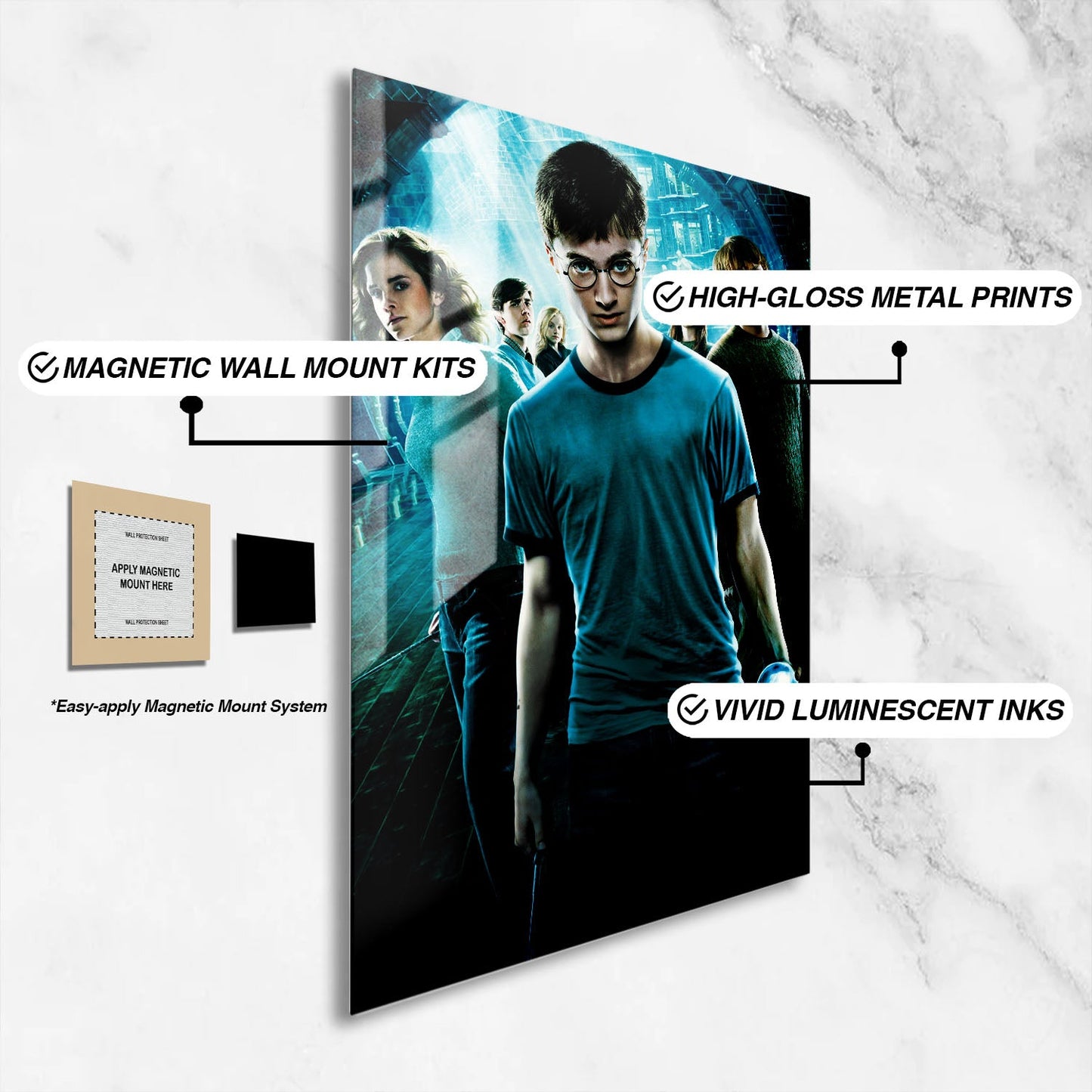 Flex Designs Metal Poster Harry Potter and the Order of the Phoenix Textless 16 x 24" Home Goods - Movie 2007 Movie Metal Poster