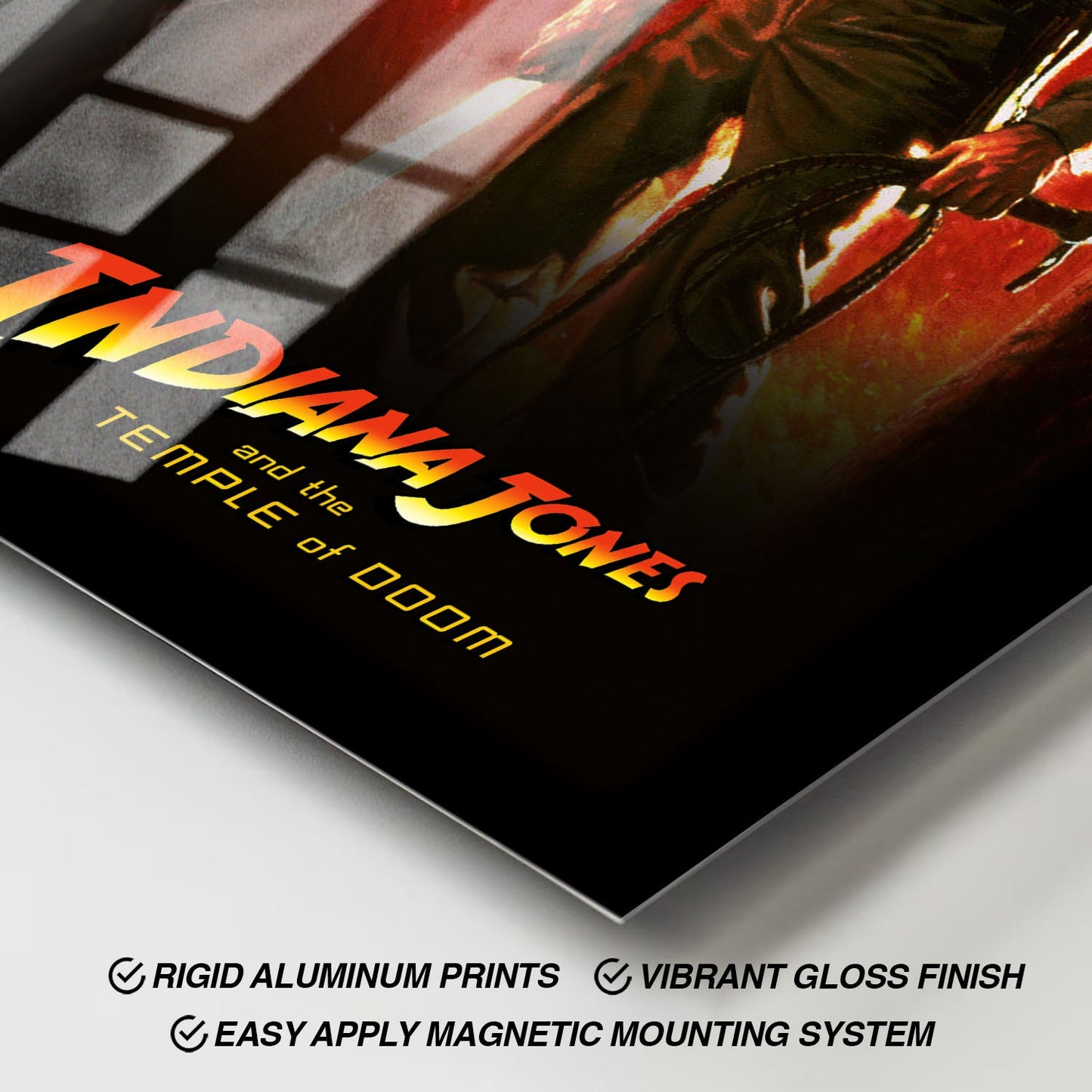 Flex Designs Metal Poster Indiana Jones and the Temple of Doom 11 x 17" Home Goods - Movie 1984 Movie Metal Poster