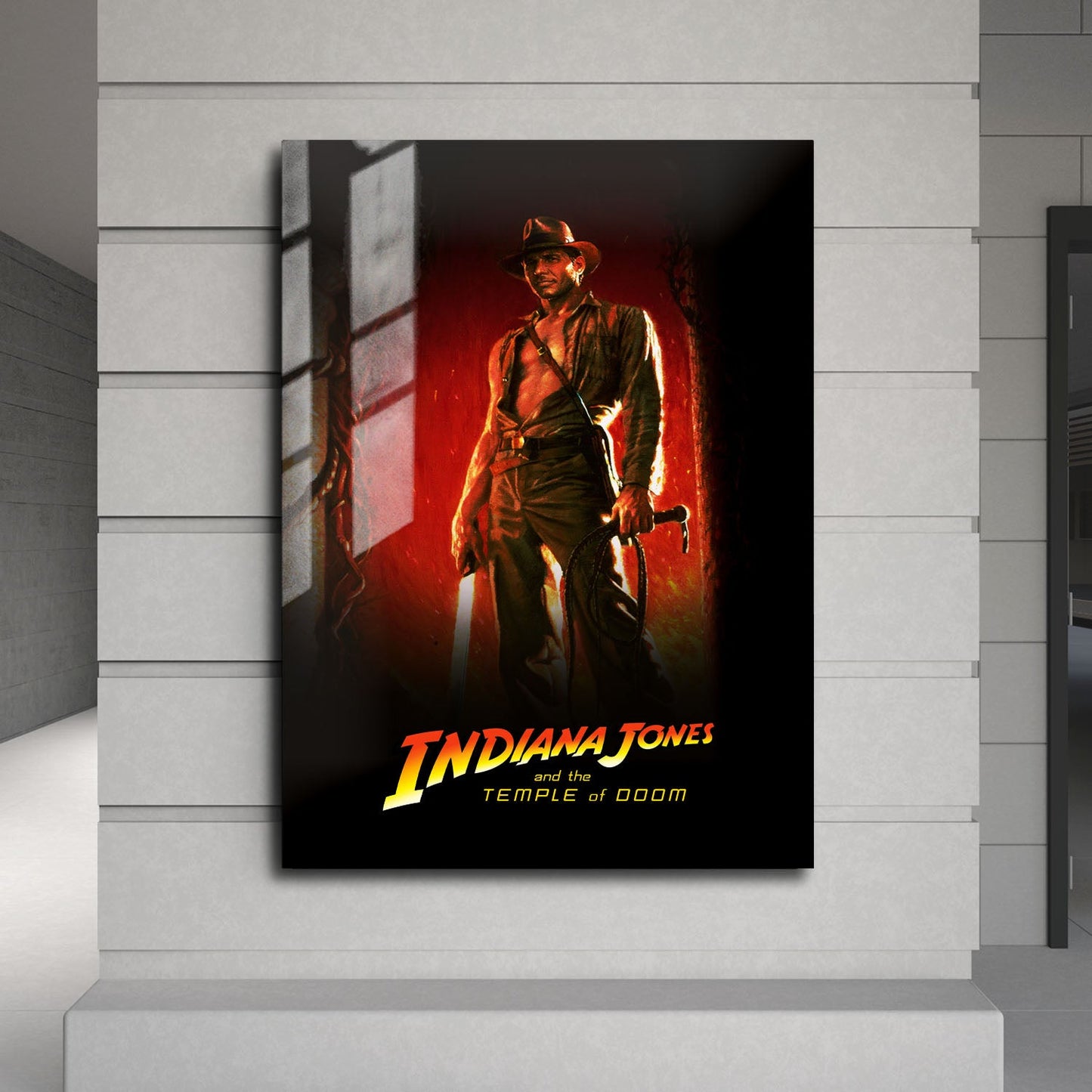 Flex Designs Metal Poster Indiana Jones and the Temple of Doom 24 x 36" Home Goods - Movie 1984 Movie Metal Poster