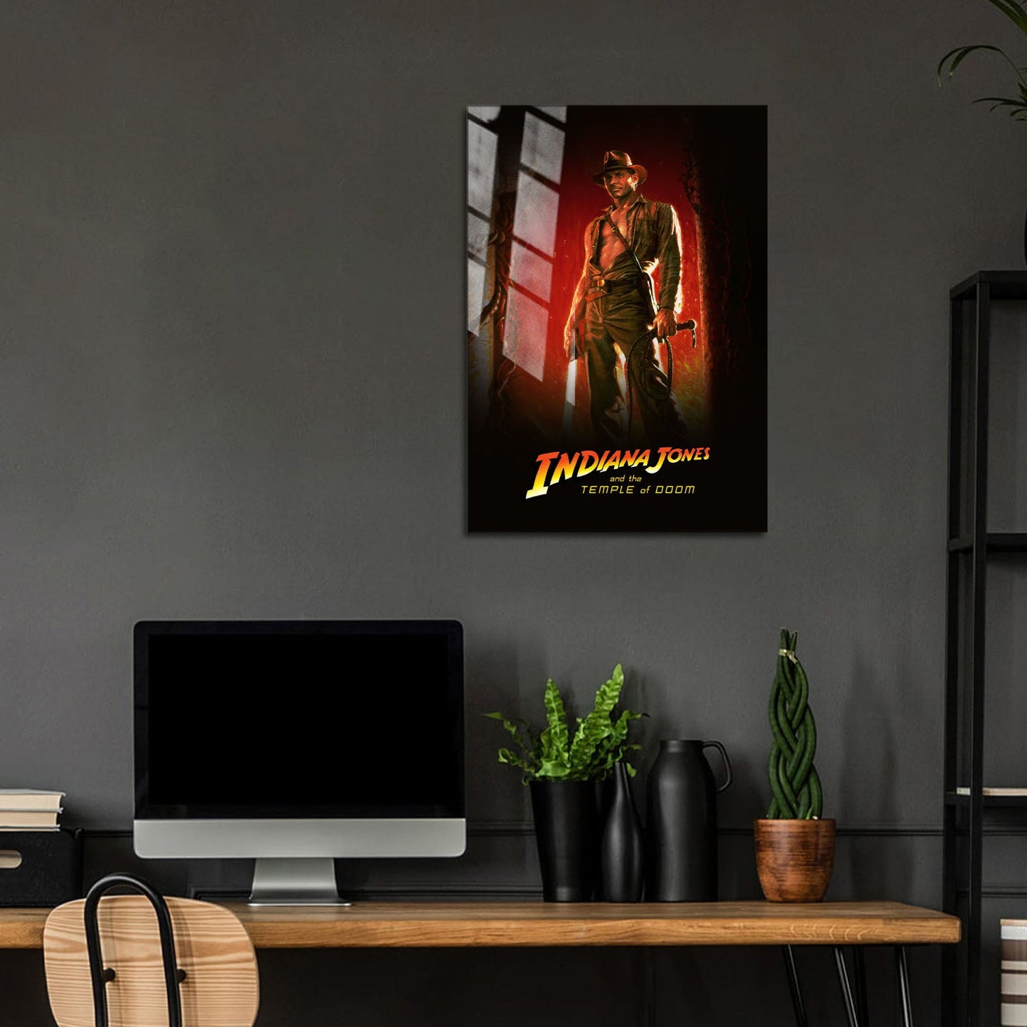 Flex Designs Metal Poster Indiana Jones and the Temple of Doom 5 x 7" Home Goods - Movie 1984 Movie Metal Poster