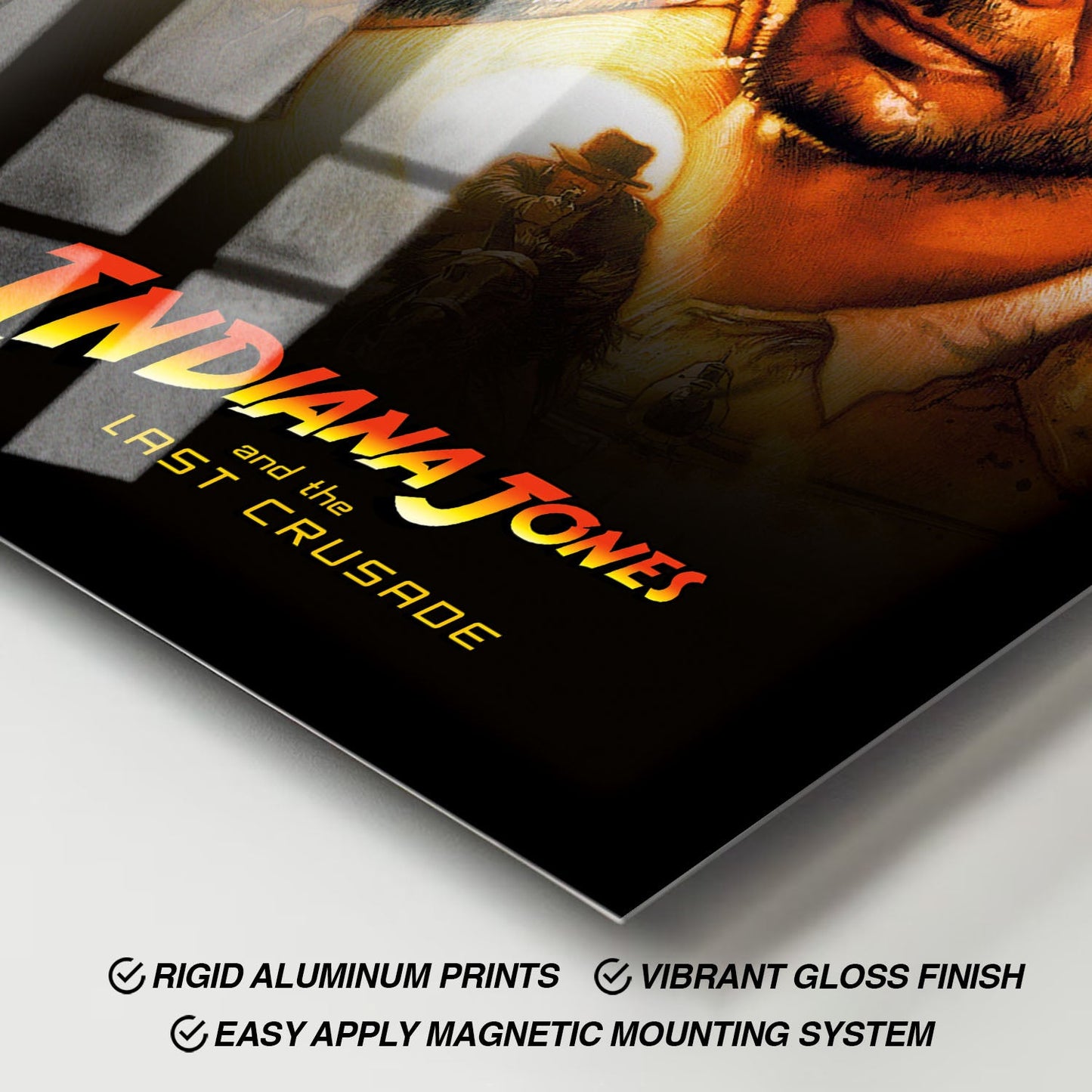 Flex Designs Metal Poster Indiana Jones and the Last Crusade 11 x 17" Home Goods - Movie 1989 Movie Metal Poster