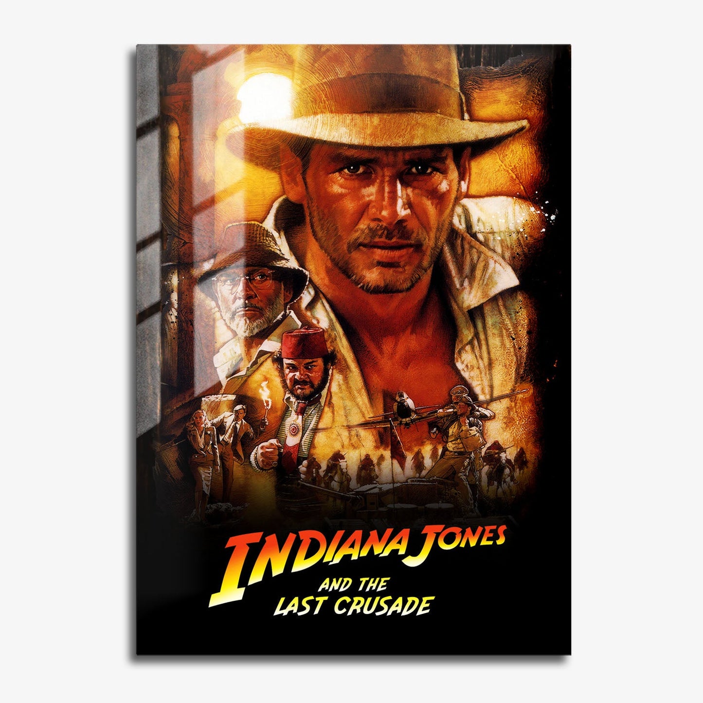 Flex Designs Metal Poster Indiana Jones and the Last Crusade Classic 11 x 17" Home Goods - Movie 1989 Movie Metal Poster