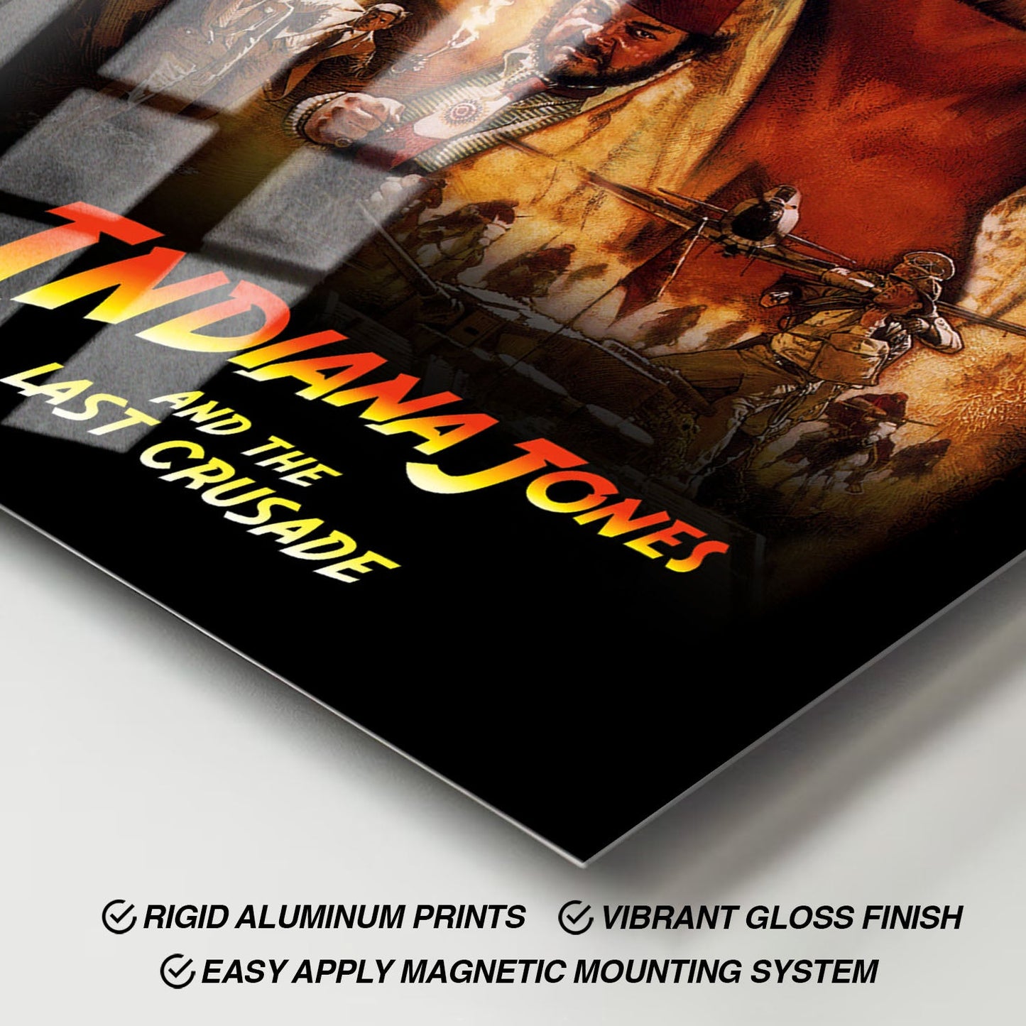 Flex Designs Metal Poster Indiana Jones and the Last Crusade Classic 11 x 17" Home Goods - Movie 1989 Movie Metal Poster