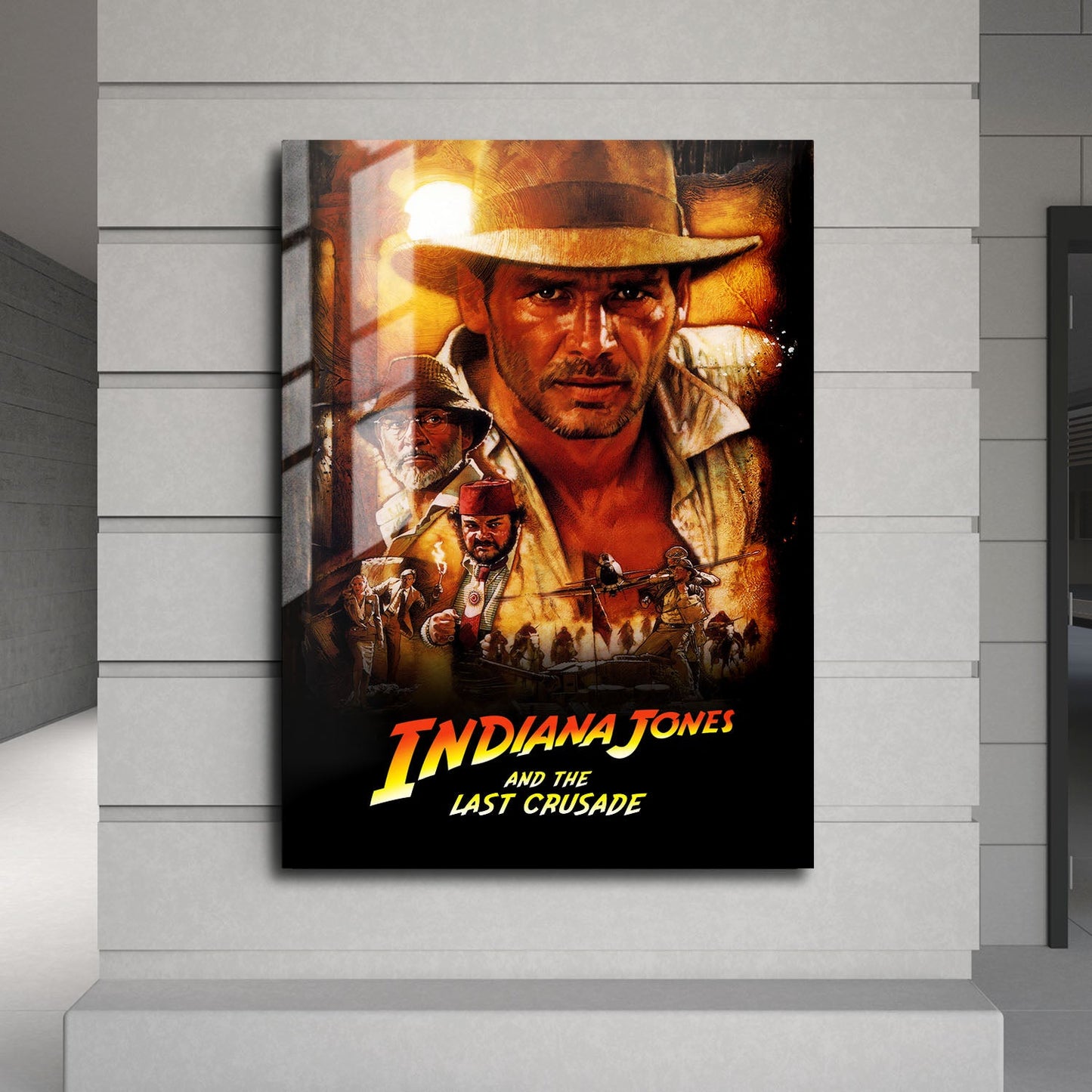 Flex Designs Metal Poster Indiana Jones and the Last Crusade Classic 24 x 36" Home Goods - Movie 1989 Movie Metal Poster