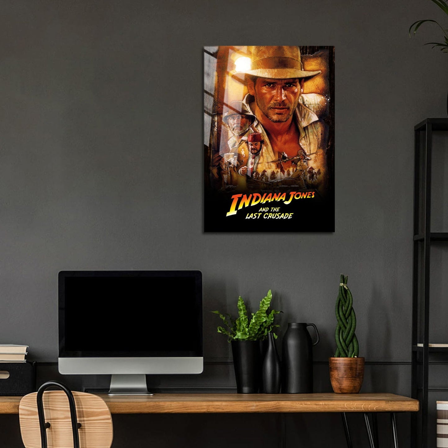 Flex Designs Metal Poster Indiana Jones and the Last Crusade Classic 5 x 7" Home Goods - Movie 1989 Movie Metal Poster