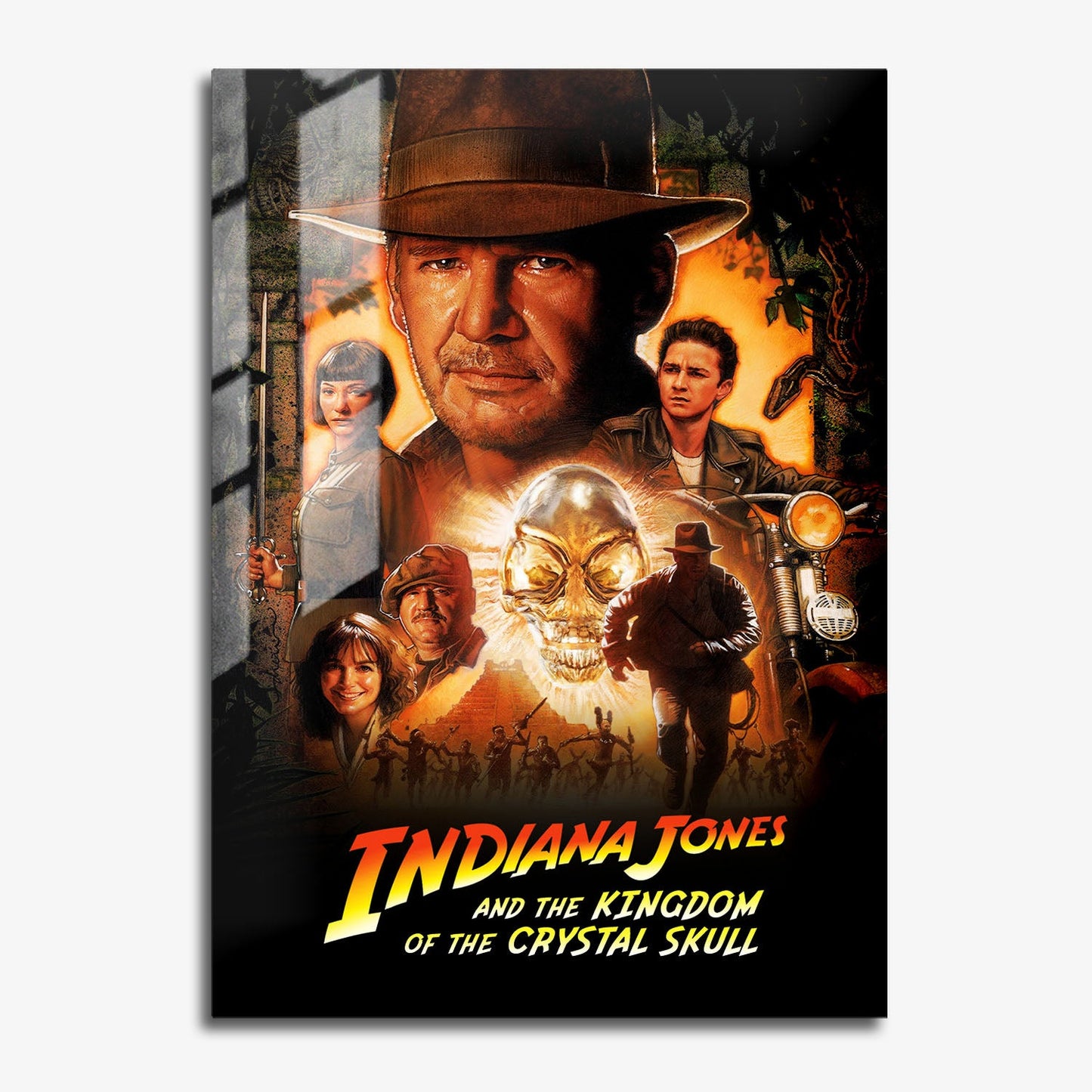 Flex Designs Metal Poster Indiana Jones and the Kingdom of the Crystal Skull Classic 11 x 17" Home Goods - Movie 2008 Movie Metal Poster