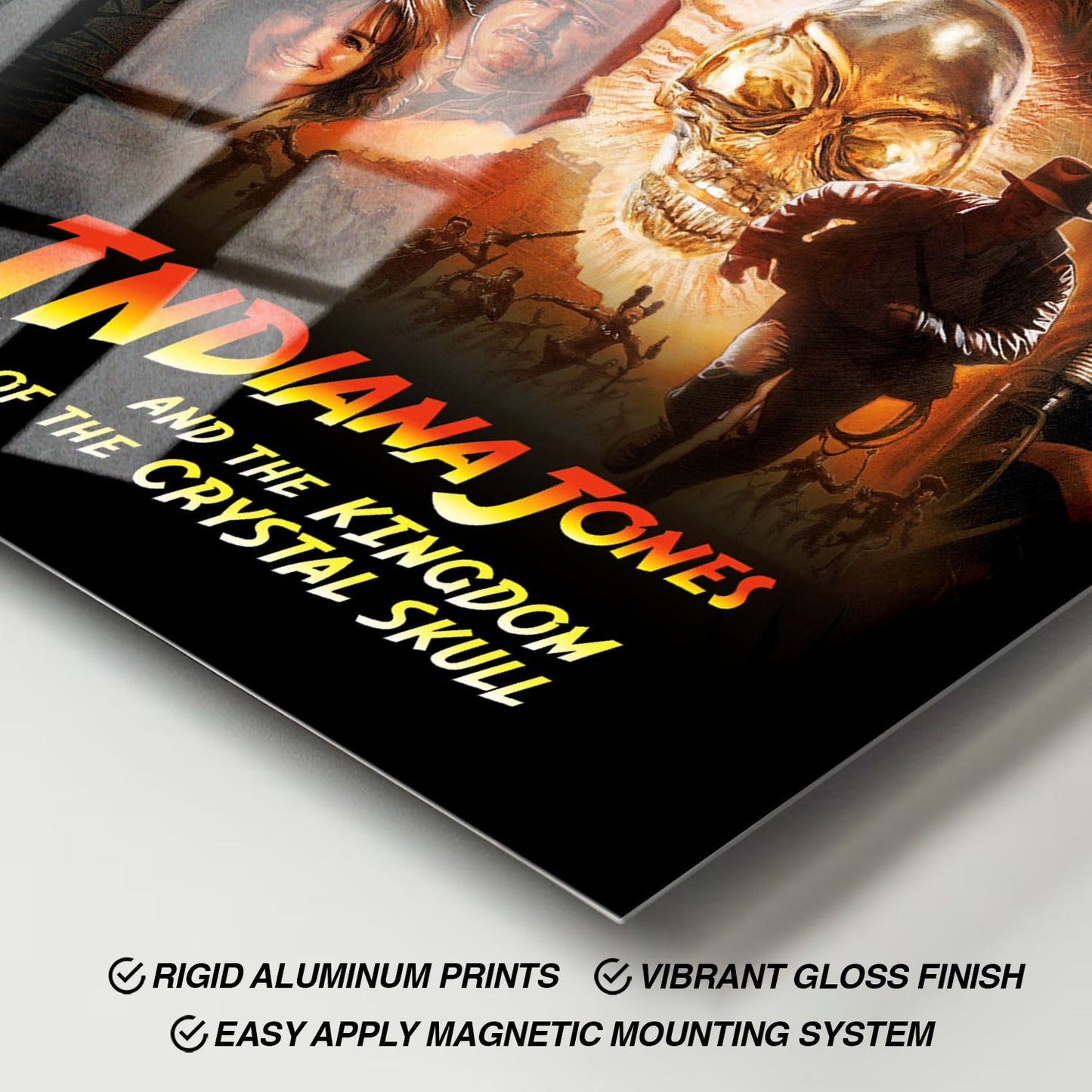 Flex Designs Metal Poster Indiana Jones and the Kingdom of the Crystal Skull Classic 11 x 17" Home Goods - Movie 2008 Movie Metal Poster