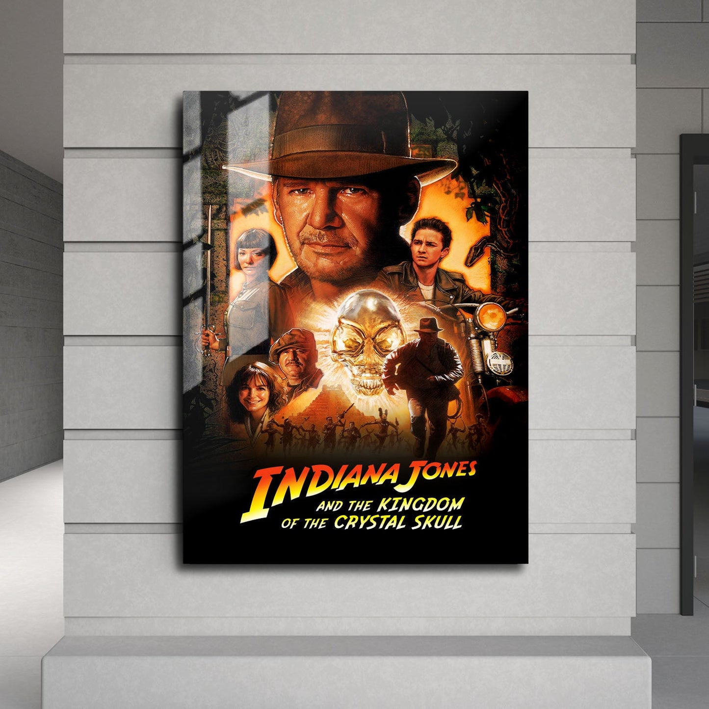 Flex Designs Metal Poster Indiana Jones and the Kingdom of the Crystal Skull Classic 24 x 36" Home Goods - Movie 2008 Movie Metal Poster