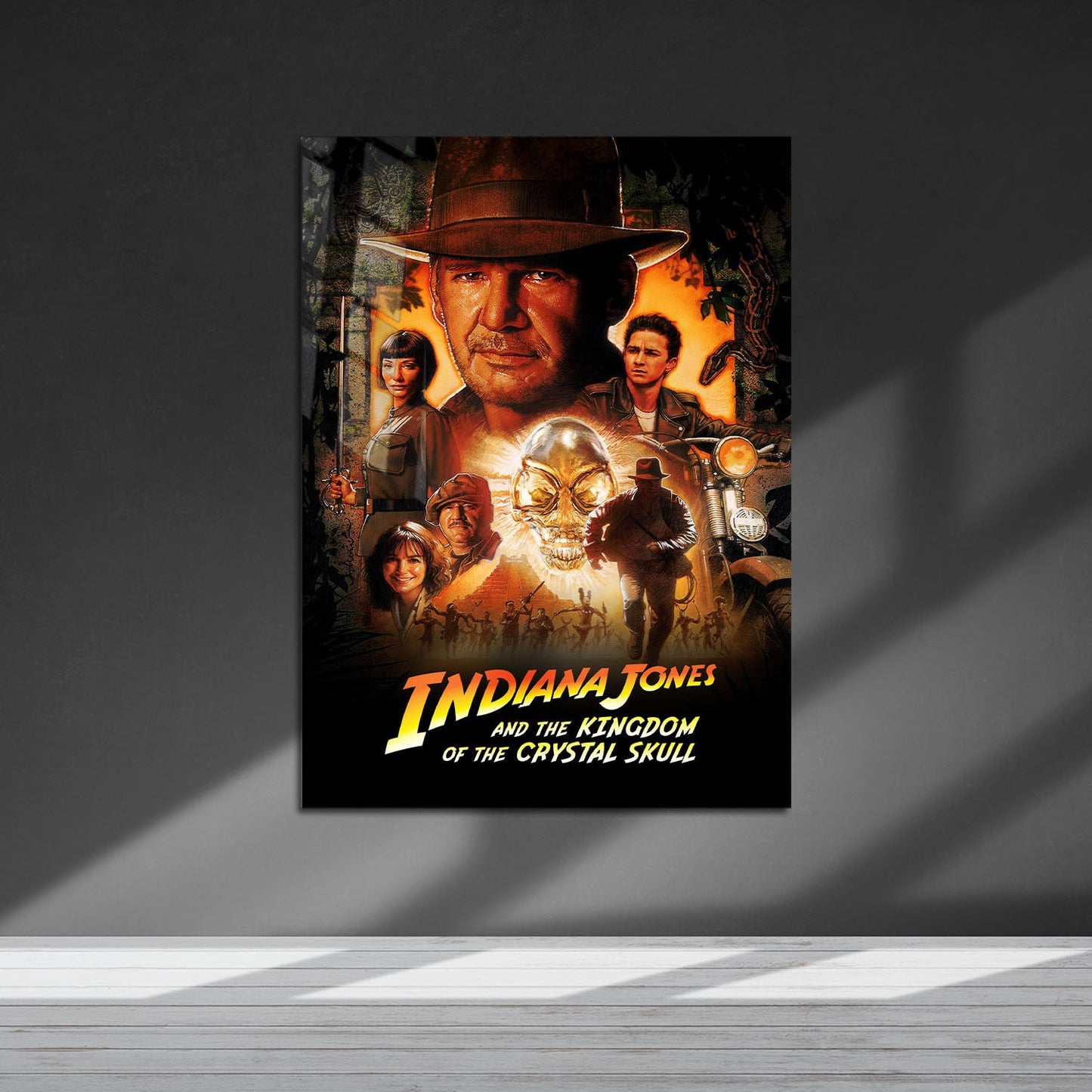 Flex Designs Metal Poster Indiana Jones and the Kingdom of the Crystal Skull Classic 5 x 7" Home Goods - Movie 2008 Movie Metal Poster