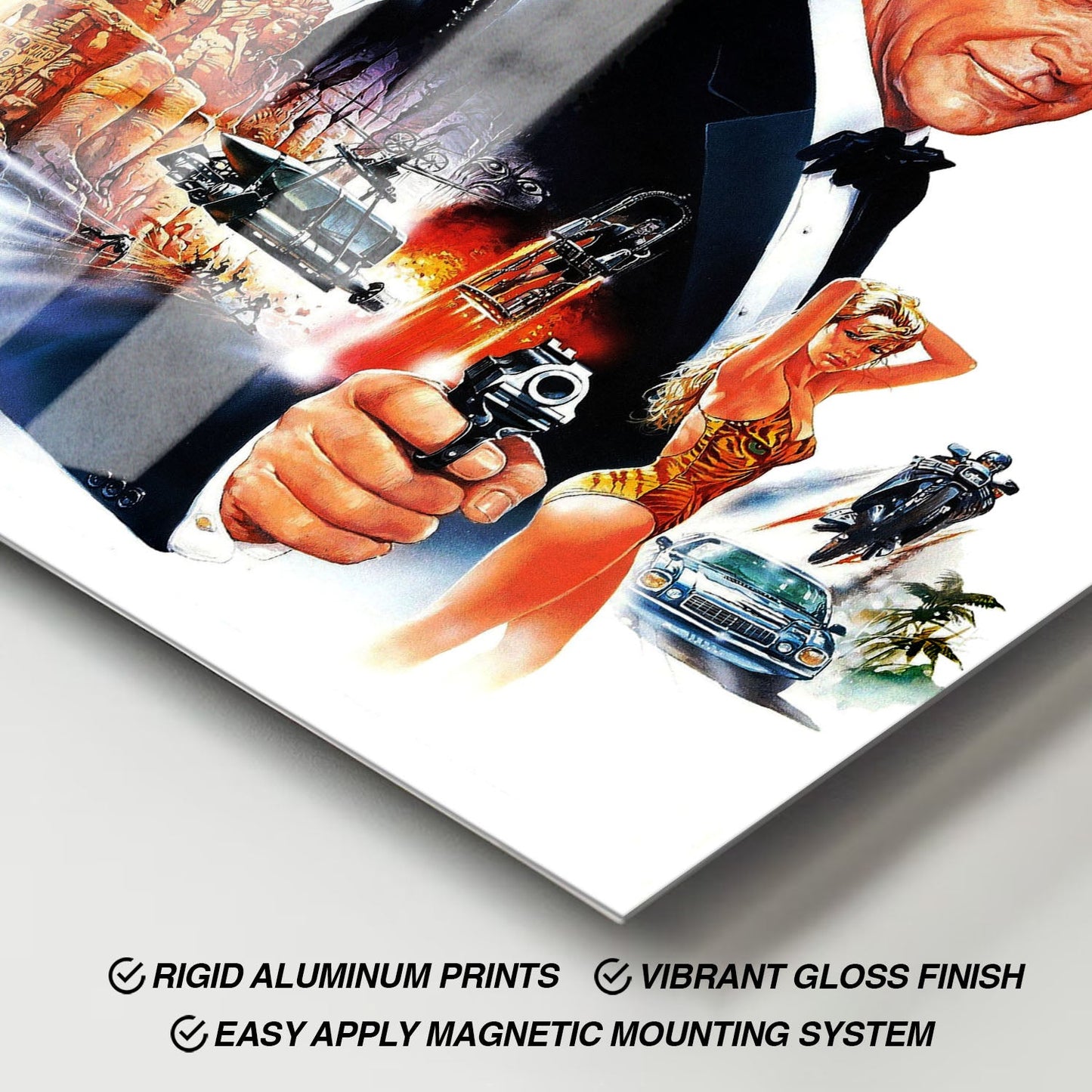 Flex Designs Metal Poster Never Say Never Again 11 x 17" Home Goods - Movie 1983 Movie Metal Poster