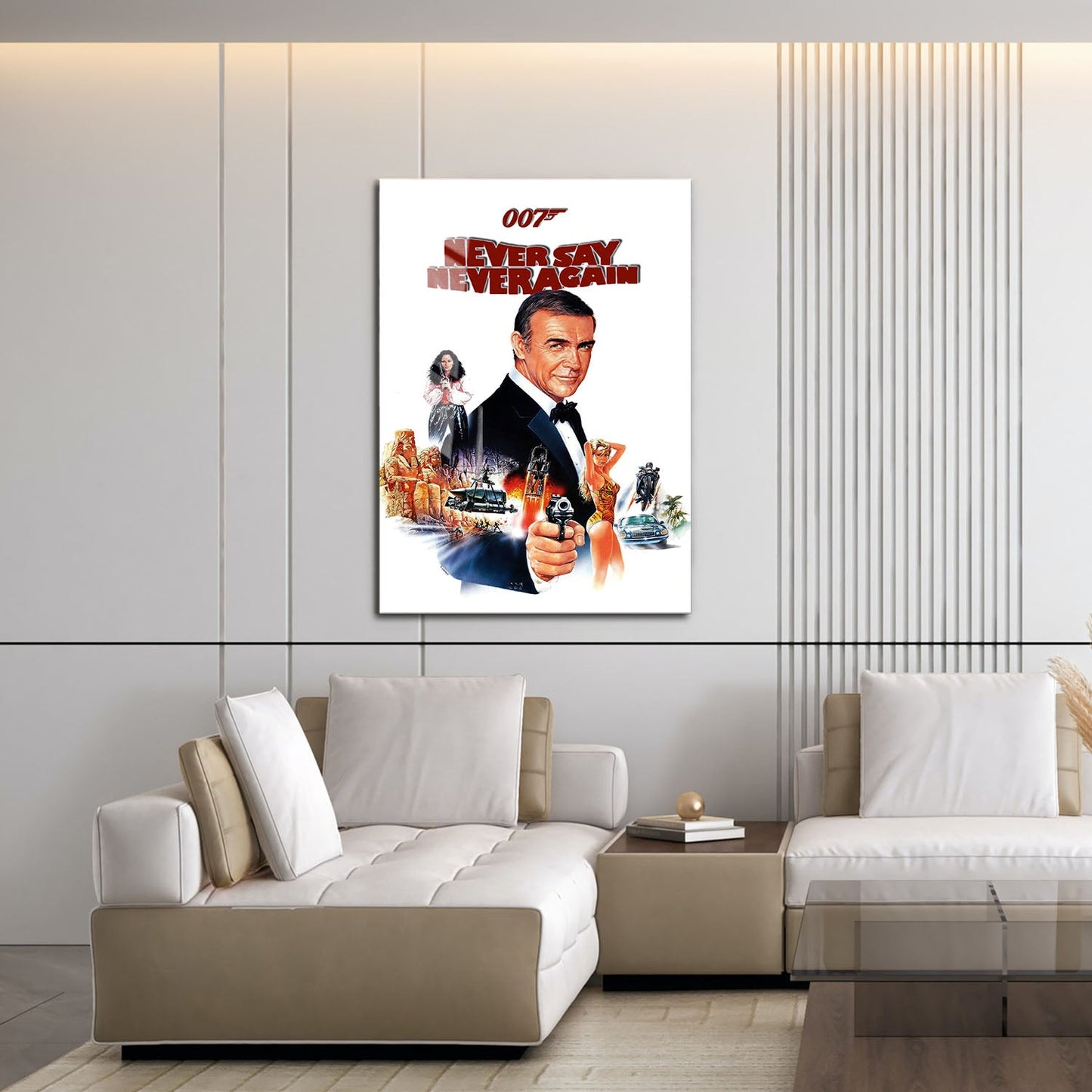 Flex Designs Metal Poster Never Say Never Again 16 x 24" Home Goods - Movie 1983 Movie Metal Poster