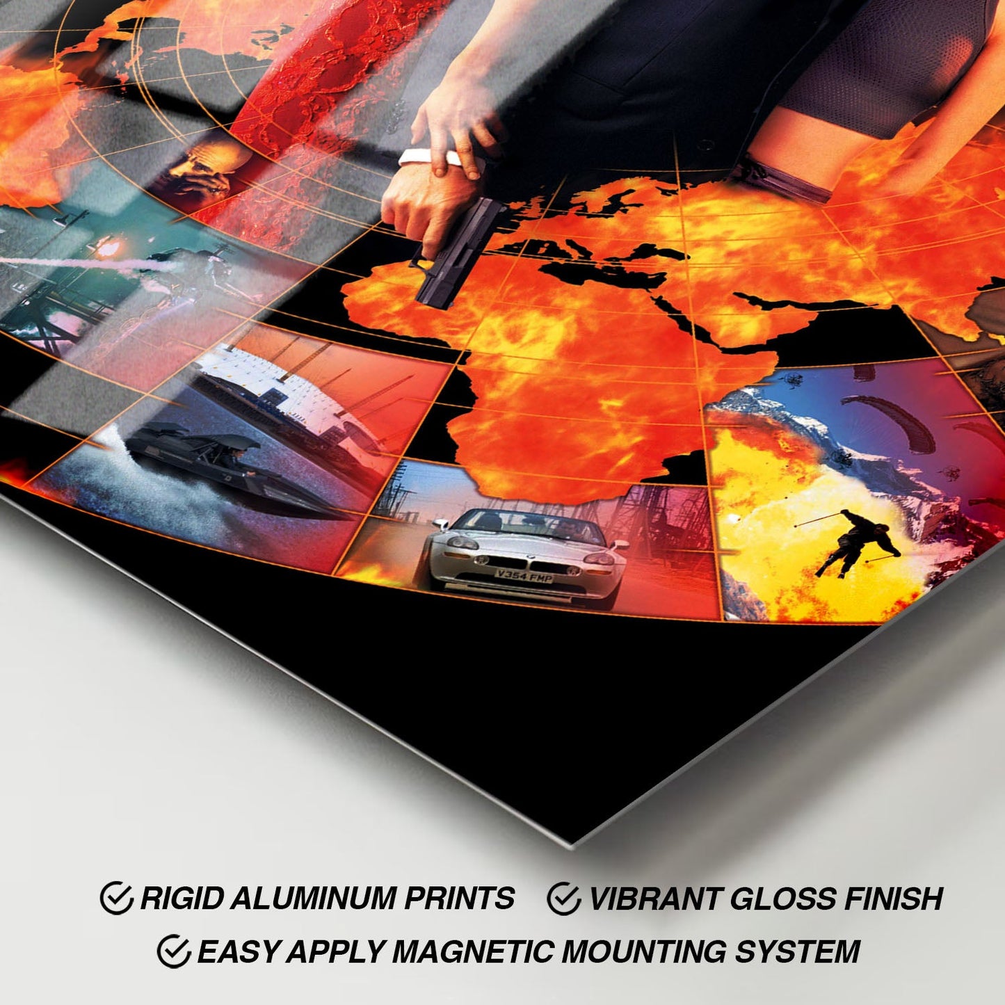 Flex Designs Metal Poster The World Is Not Enough 11 x 17" Home Goods - Movie 1999 Movie Metal Poster