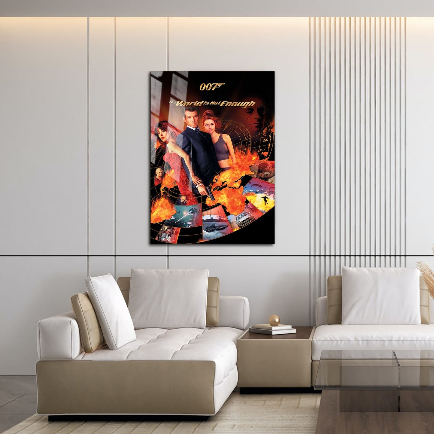 Flex Designs Metal Poster The World Is Not Enough 16 x 24" Home Goods - Movie 1999 Movie Metal Poster