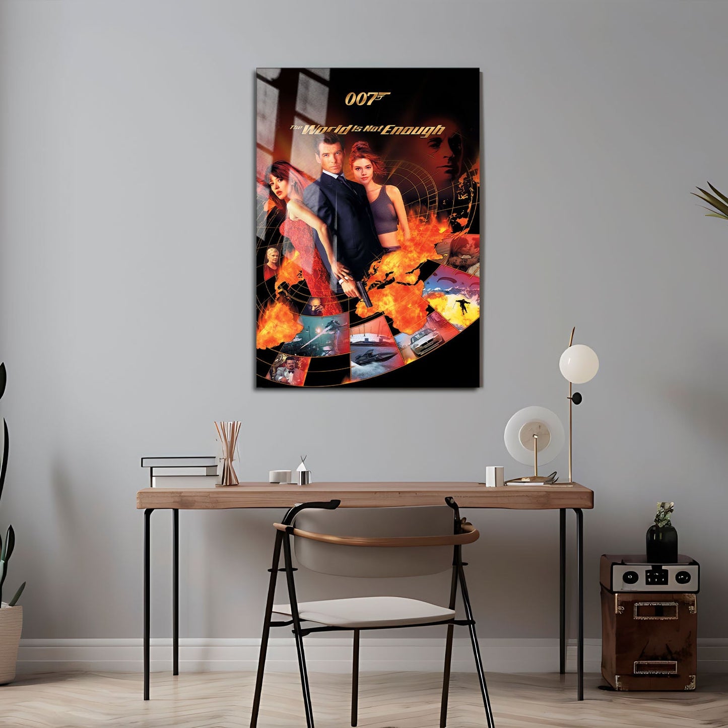 Flex Designs Metal Poster The World Is Not Enough 24 x 36" Home Goods - Movie 1999 Movie Metal Poster